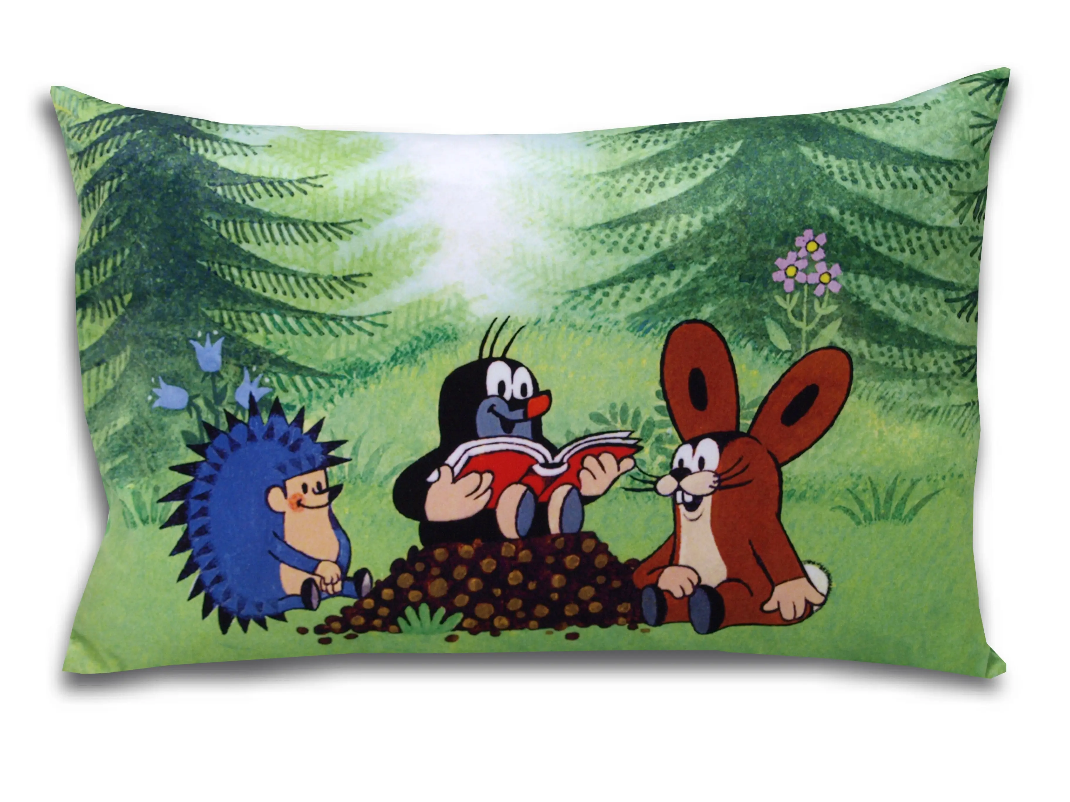 Krtek, čtenáři - Polštář 45x30cm - Zdeněk Miler