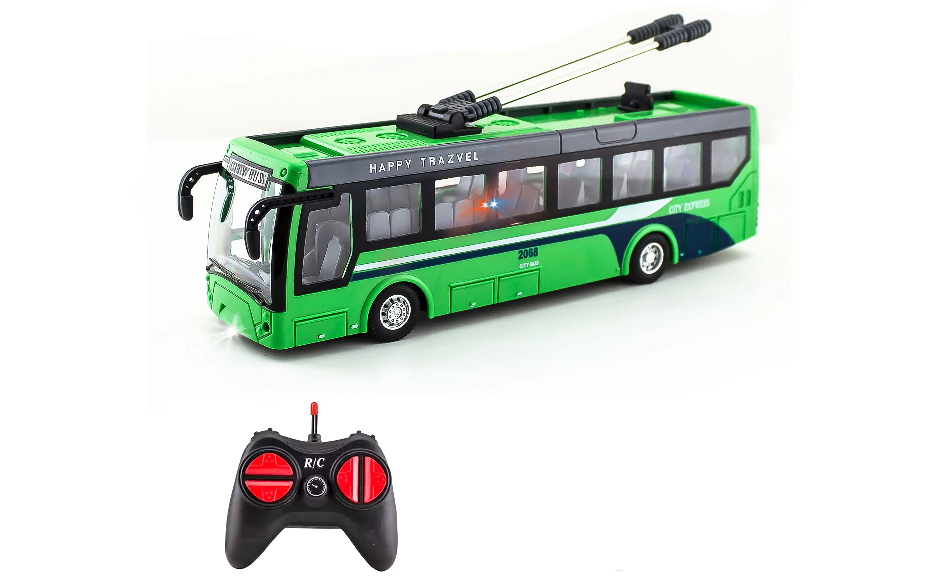 Trolejbus RC na dálkové ovládání 21 cm