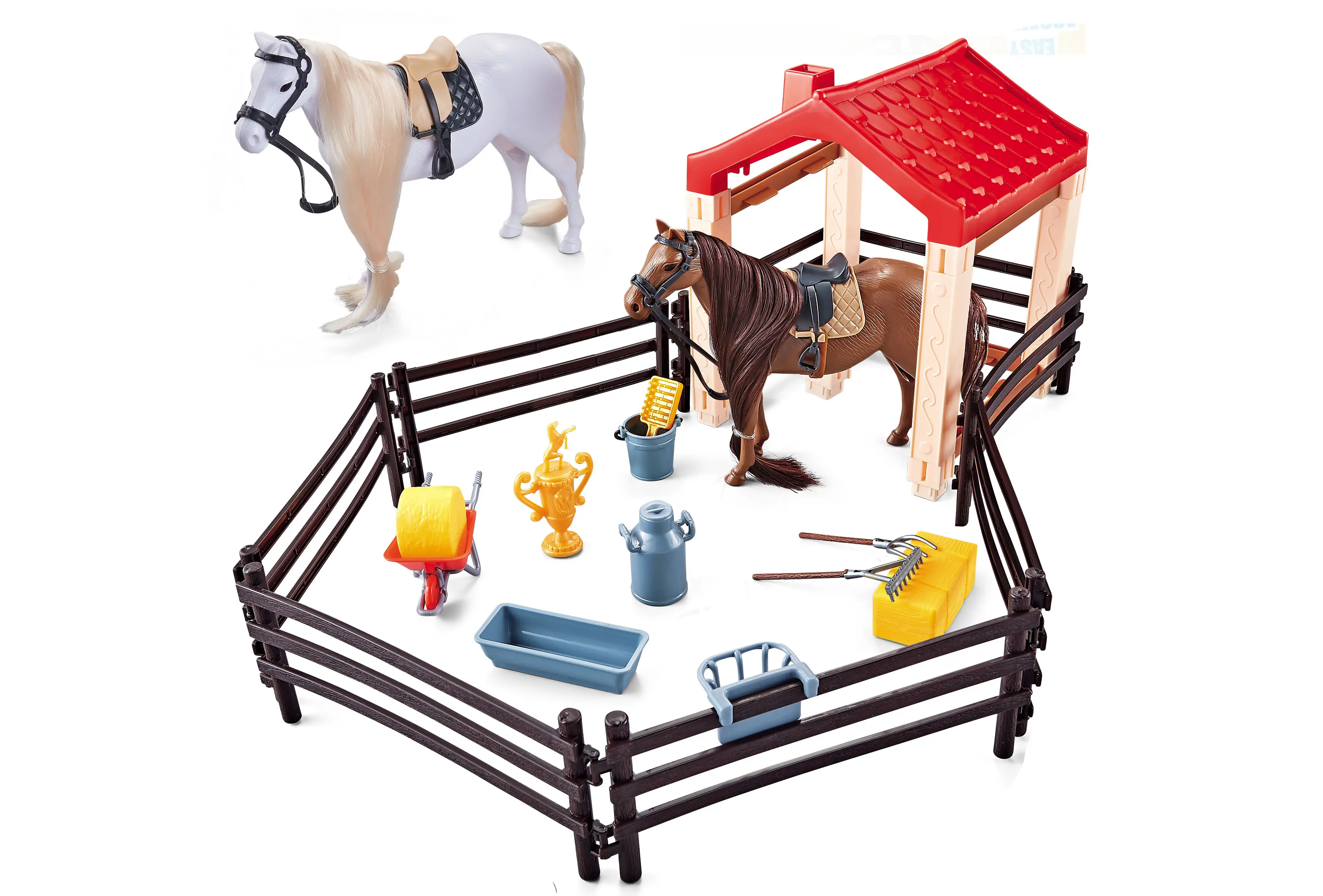 Kůň s ohradou figurky set 14 cm