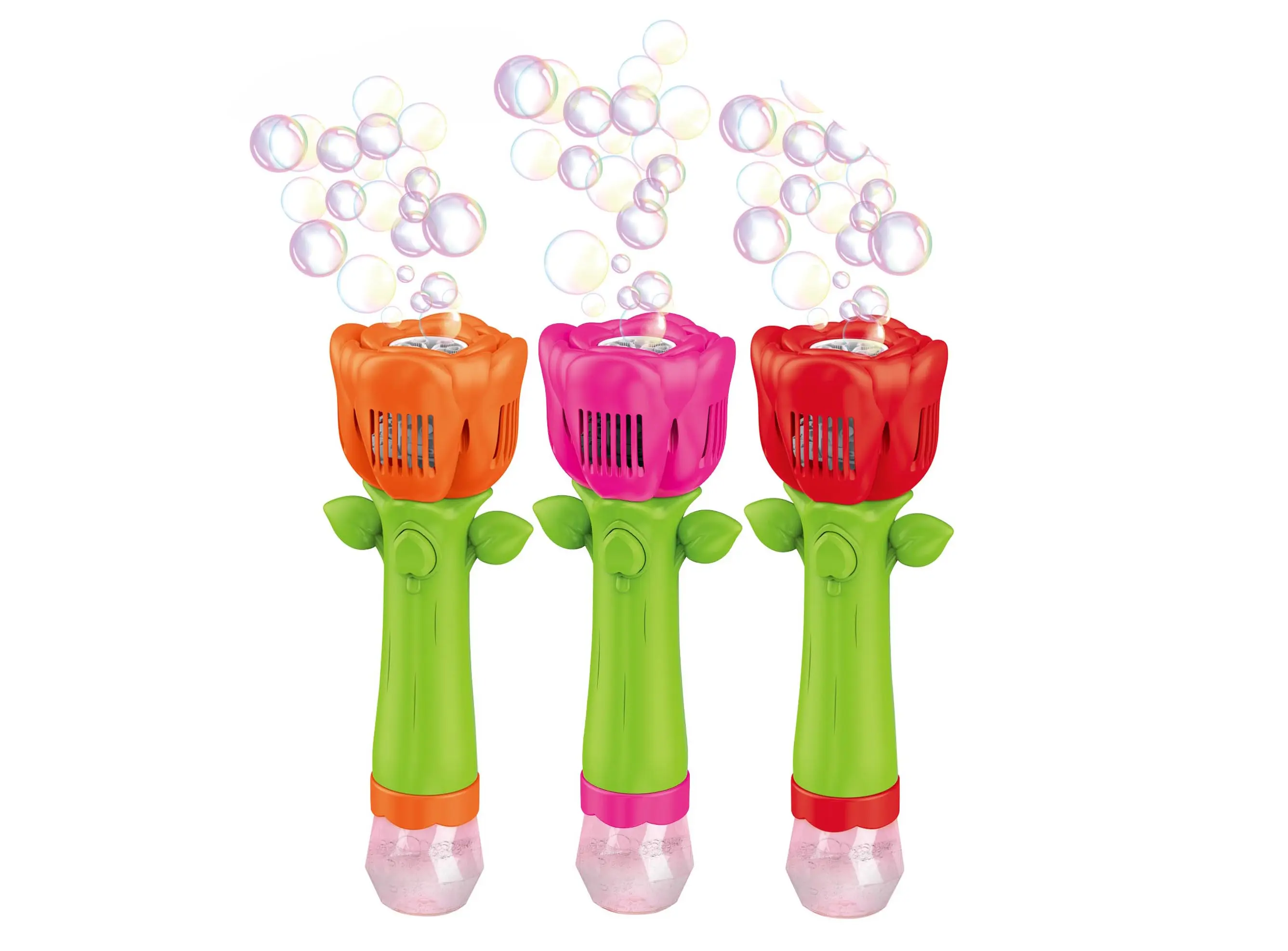Bublifuk růže se světelnými efekty 100 ml 26 cm