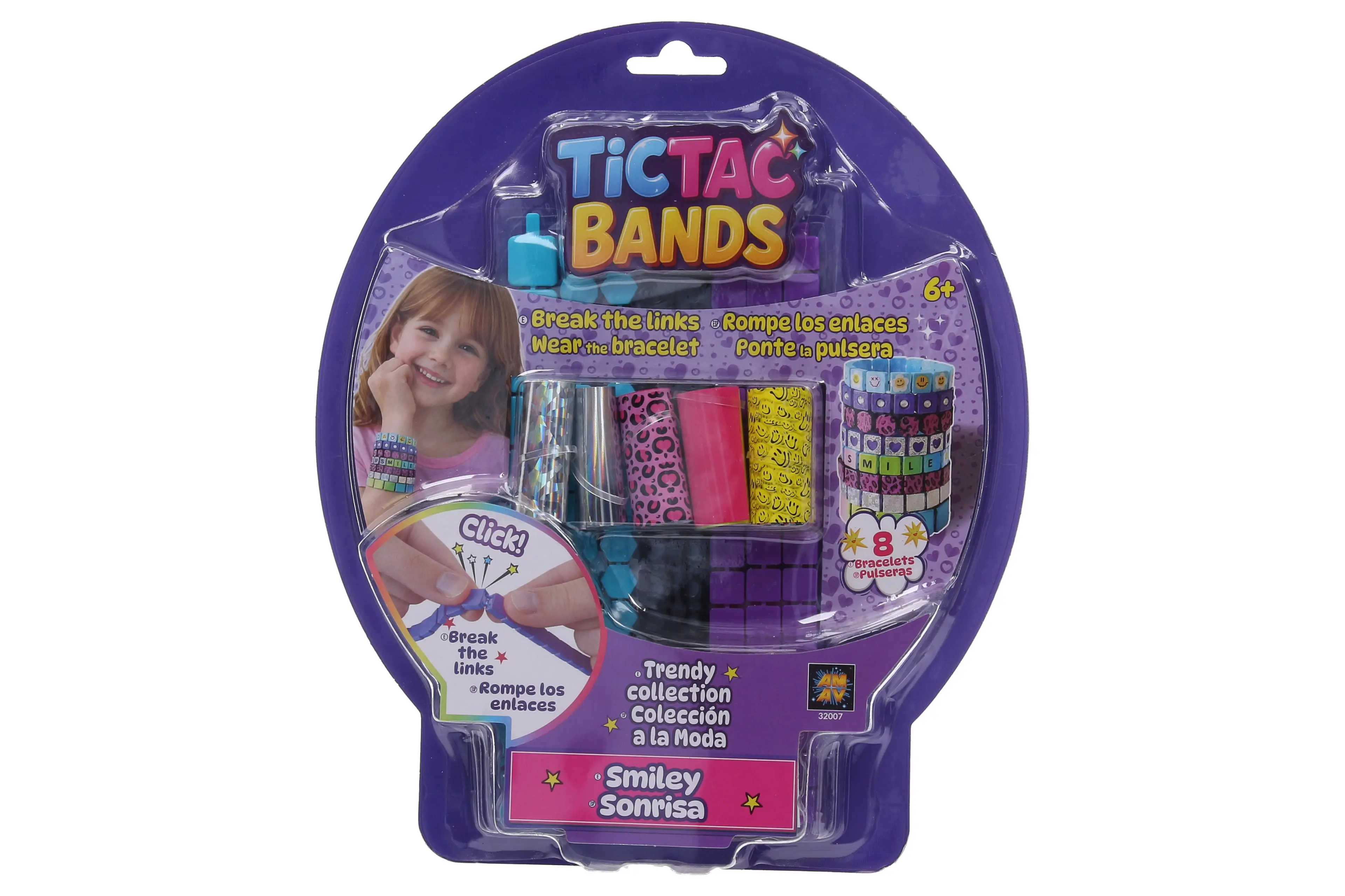 TICTAC BANDS sada na tvorbu náramků s motivy smajlíků 8 ks