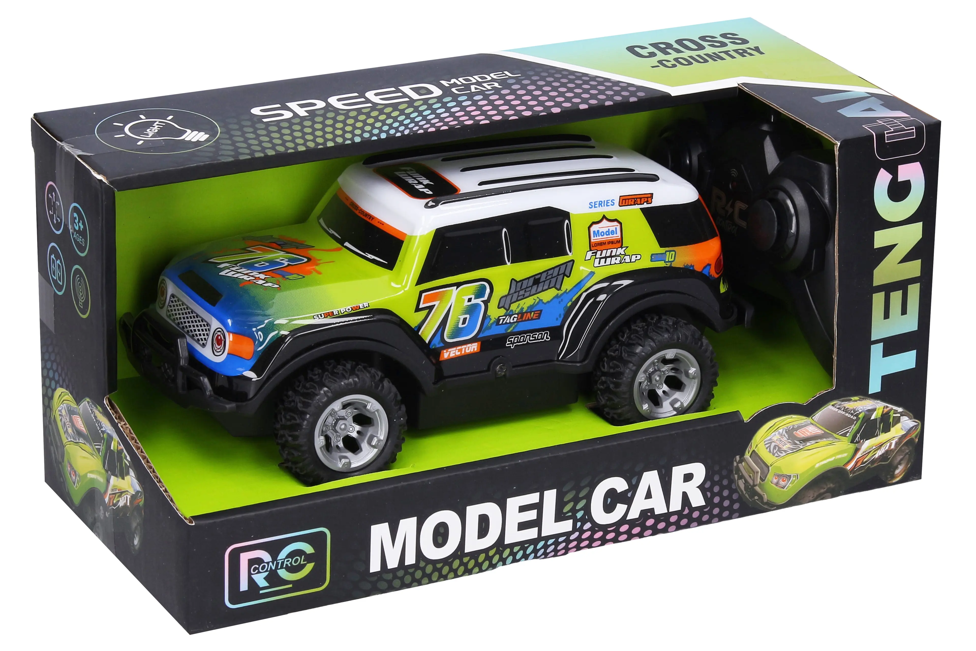 Auto terénní RC na dálkové ovládání 19,5 cm