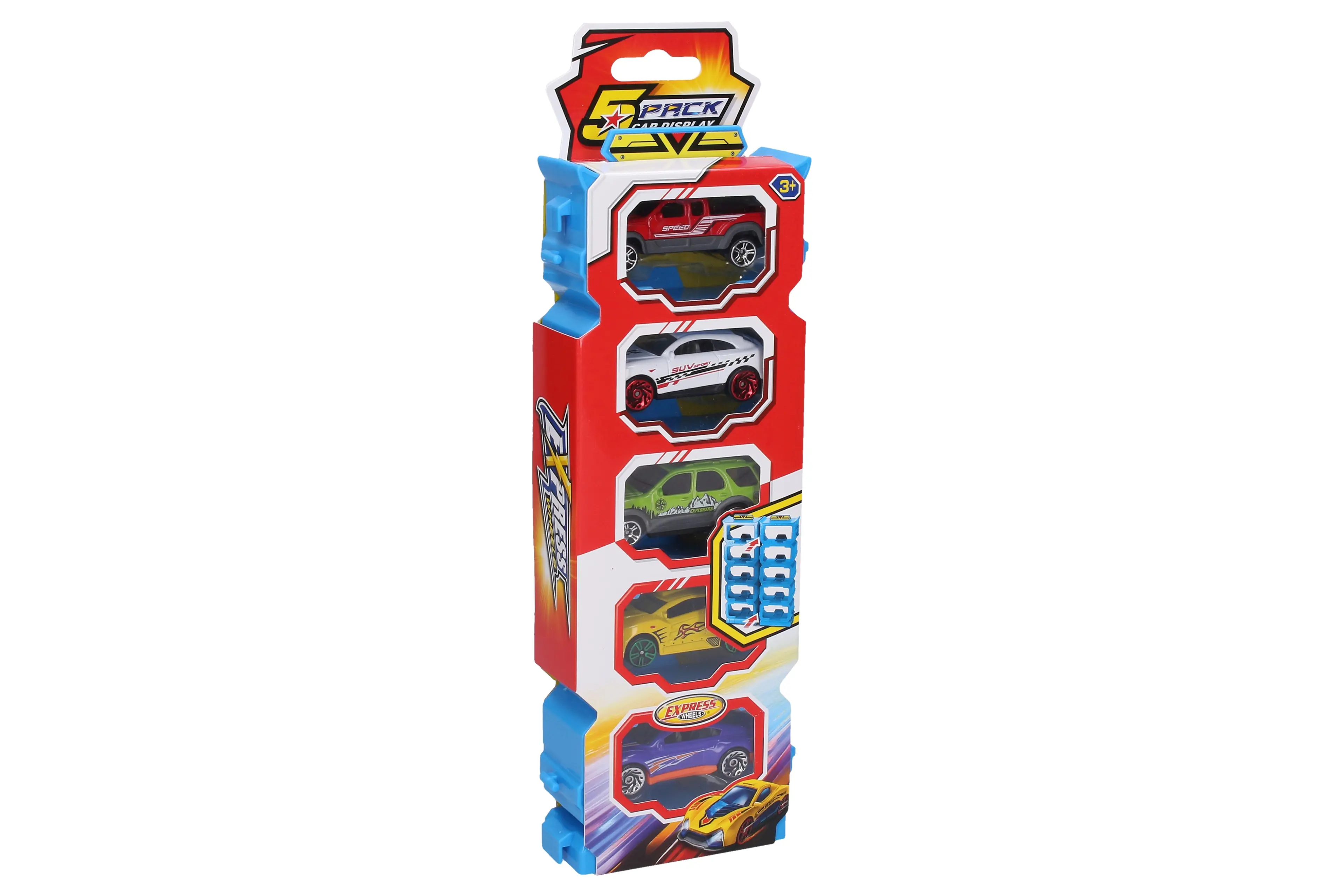 Auto kovové 7cm  v kontejneru set 5 ks