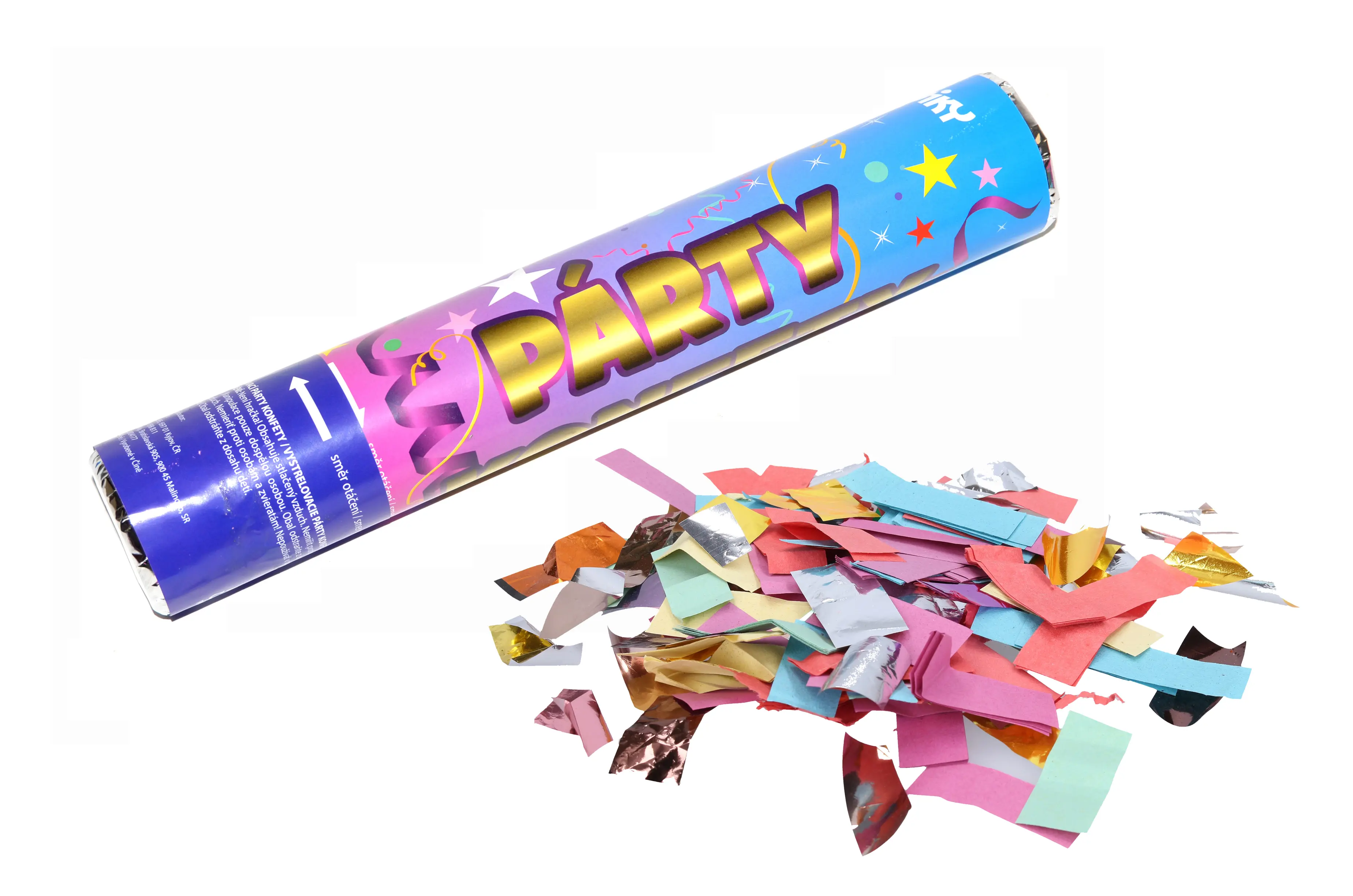 Párty konfety vystřelovací 30 cm