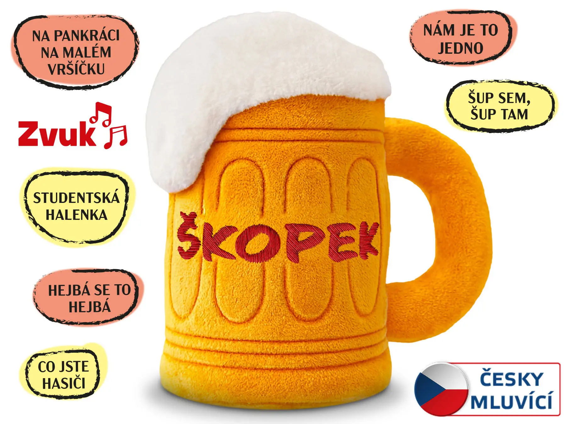 Mikro trading Škopek plyšový - 20 cm - s písničkami