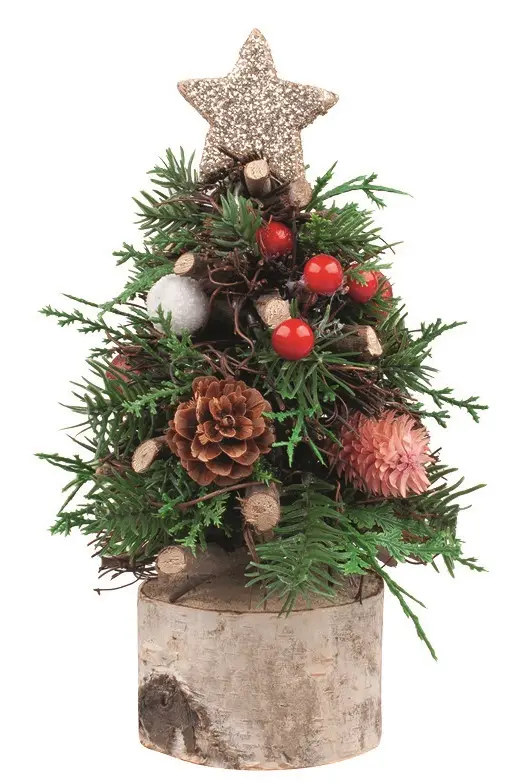 Stromeček s bobulkami na postavení 10 x 21 x 10 cm
