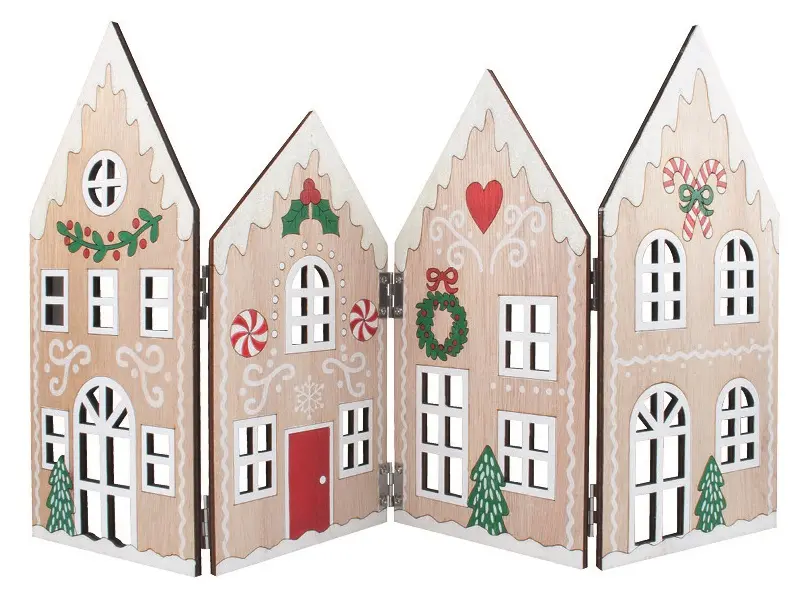 Dřevěné leporelo 31541 chaloupky na postavení 45,5 x 25 x 0,5 cm