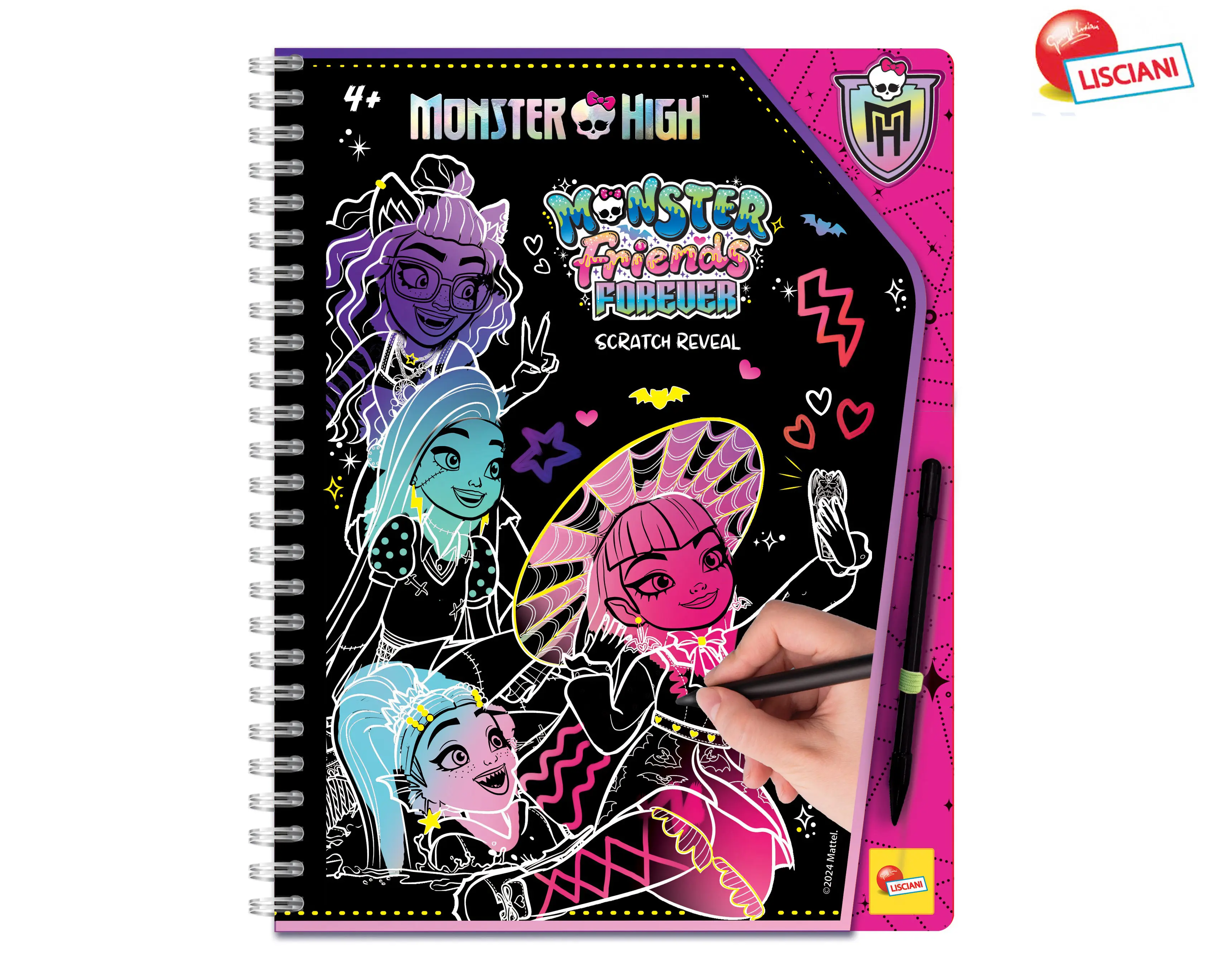 Liscianigiochi Monster High Vyškrabávací omalovánky Kamarádky navždy