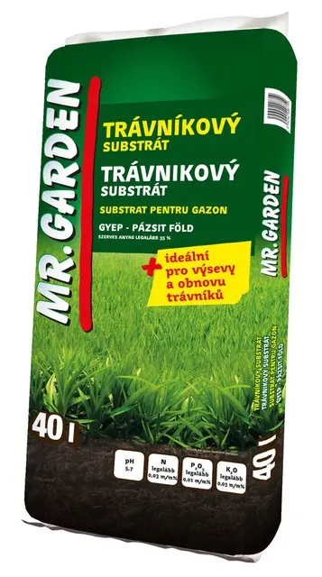 AGRO CS Mr. Garden Trávníkový substrát 40 l - AKCE