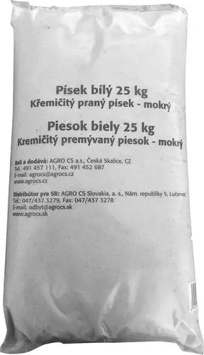 AGRO CS Písek bílý - křemičitý praný 25 kg