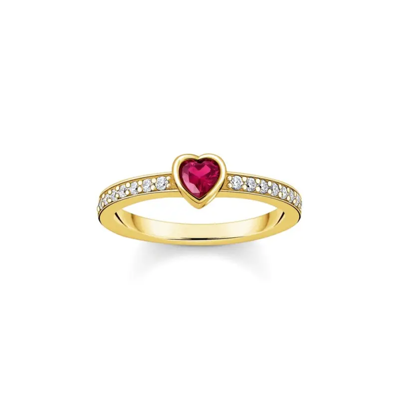 THOMAS SABO prsten Red heart prsten TR2448-995-10