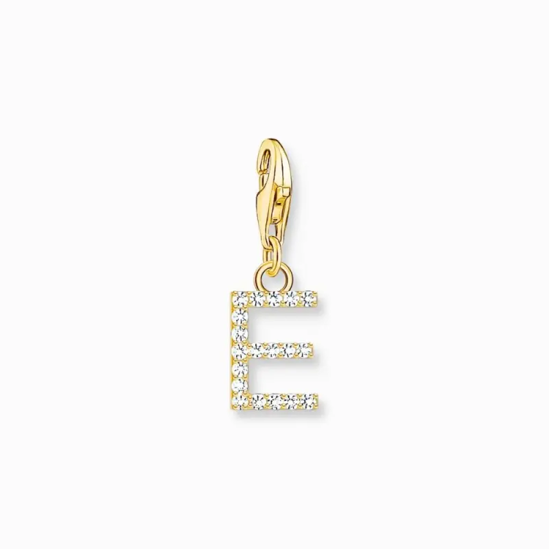 THOMAS SABO přívěsek charm letter E gold  přívěšek 1968-414-14