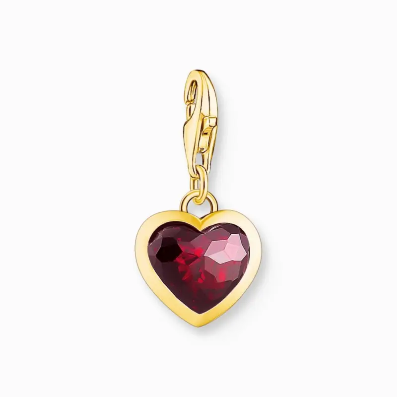 THOMAS SABO přívěsek charm Gold-plated red heart  přívěšek 2094-414-10