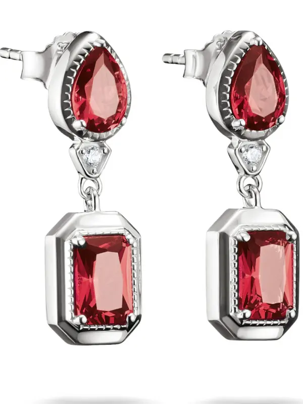 THOMAS SABO náušnice Red Octagon Stones  náušnice H2334-051-10