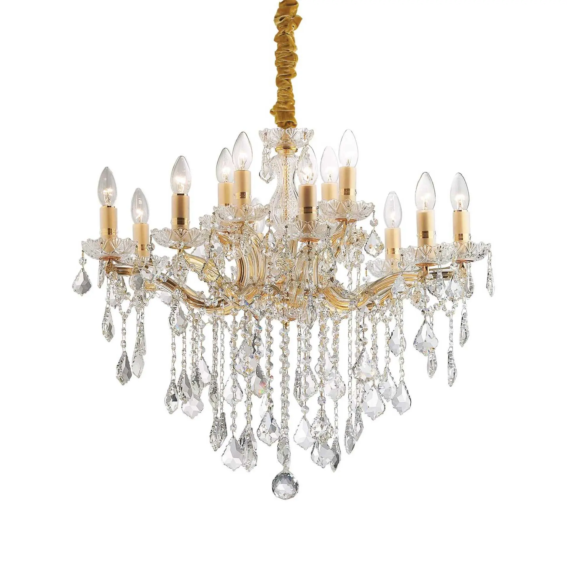ILUX 035611 Závěsné svítidlo Ideal Lux Florian SP12 oro 035611 zlaté 72cm - IDEALLUX
