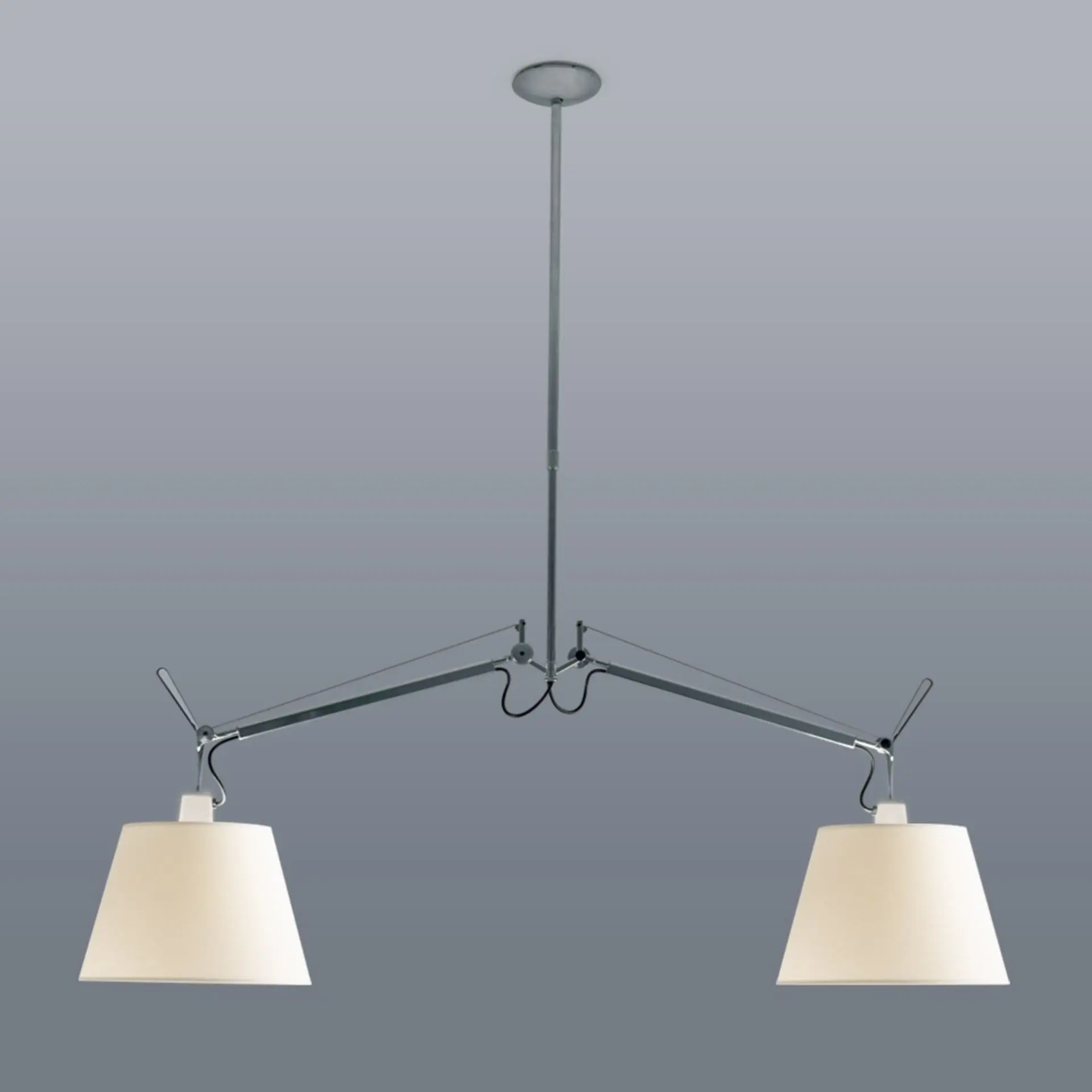 Artemide závěsné svítidlo Tolomeo Basculante Due Bracci E27 max 2x21 W bez stínítka