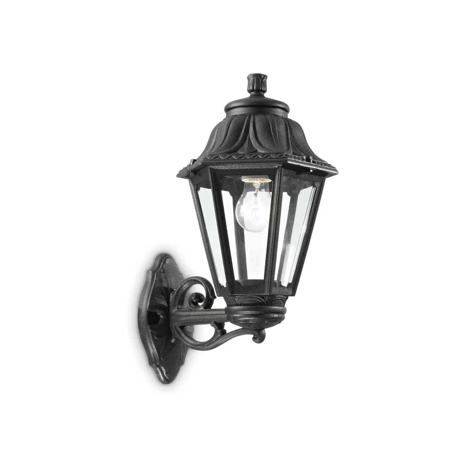 ILUX 101491 Venkovní nástěnné svítidlo Ideal Lux Anna AP1 big nero 101491 černé   - IDEALLUX