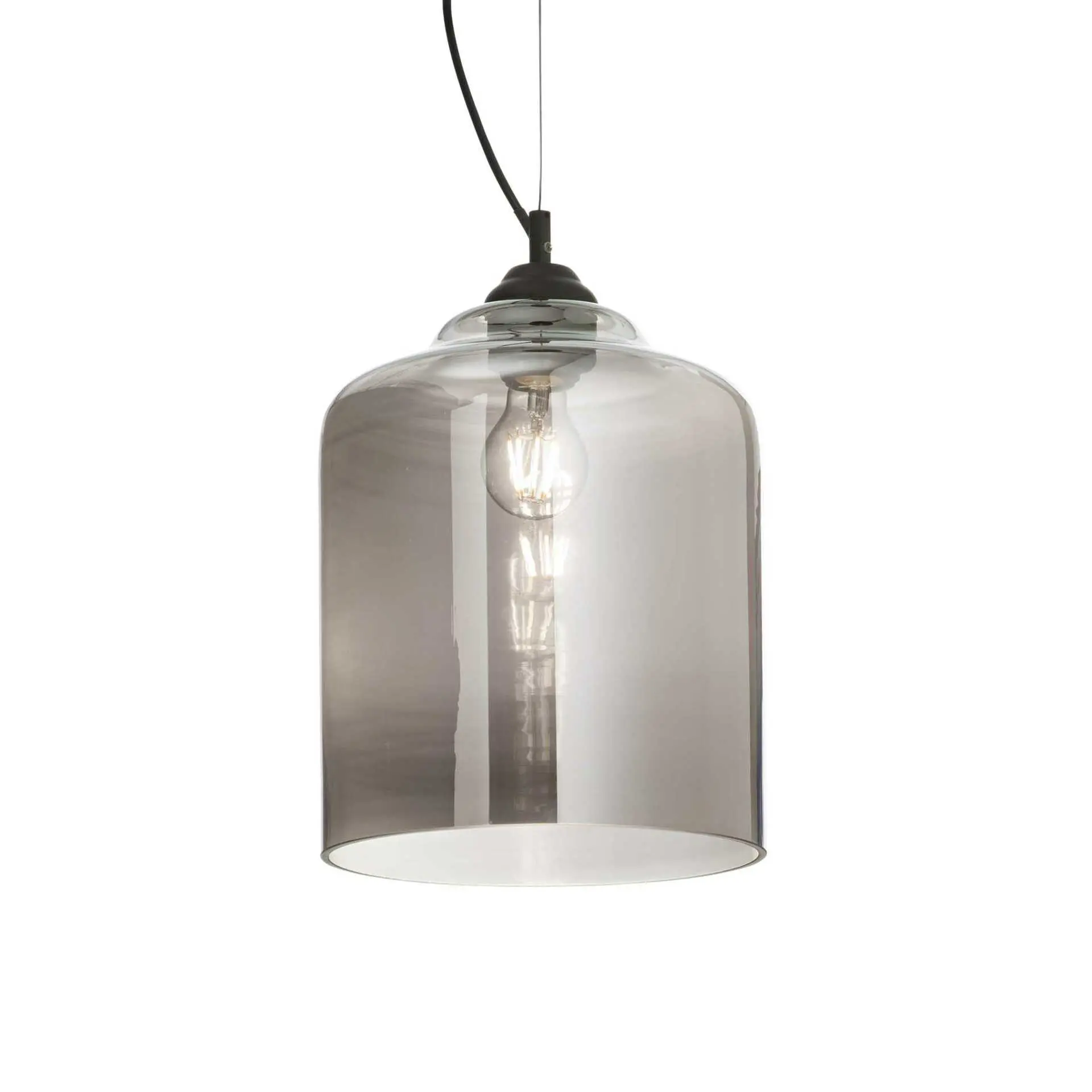 Závěsné svítidlo Ideal Lux Bistro SP1 square fume 112312 šedé 24cm