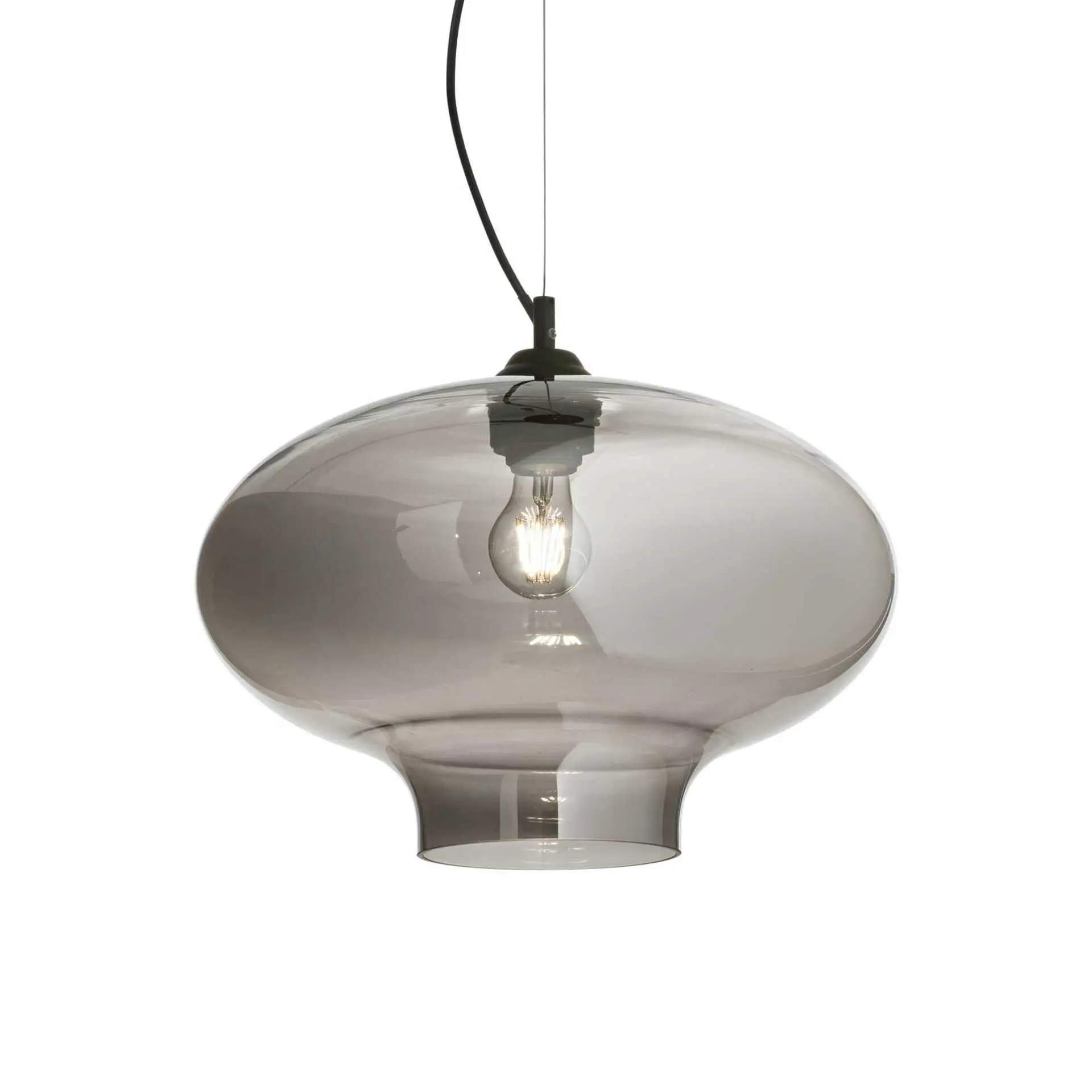 Závěsní svítidlo Ideal Lux Bistro SP1 round fume 120904 šedé 40cm