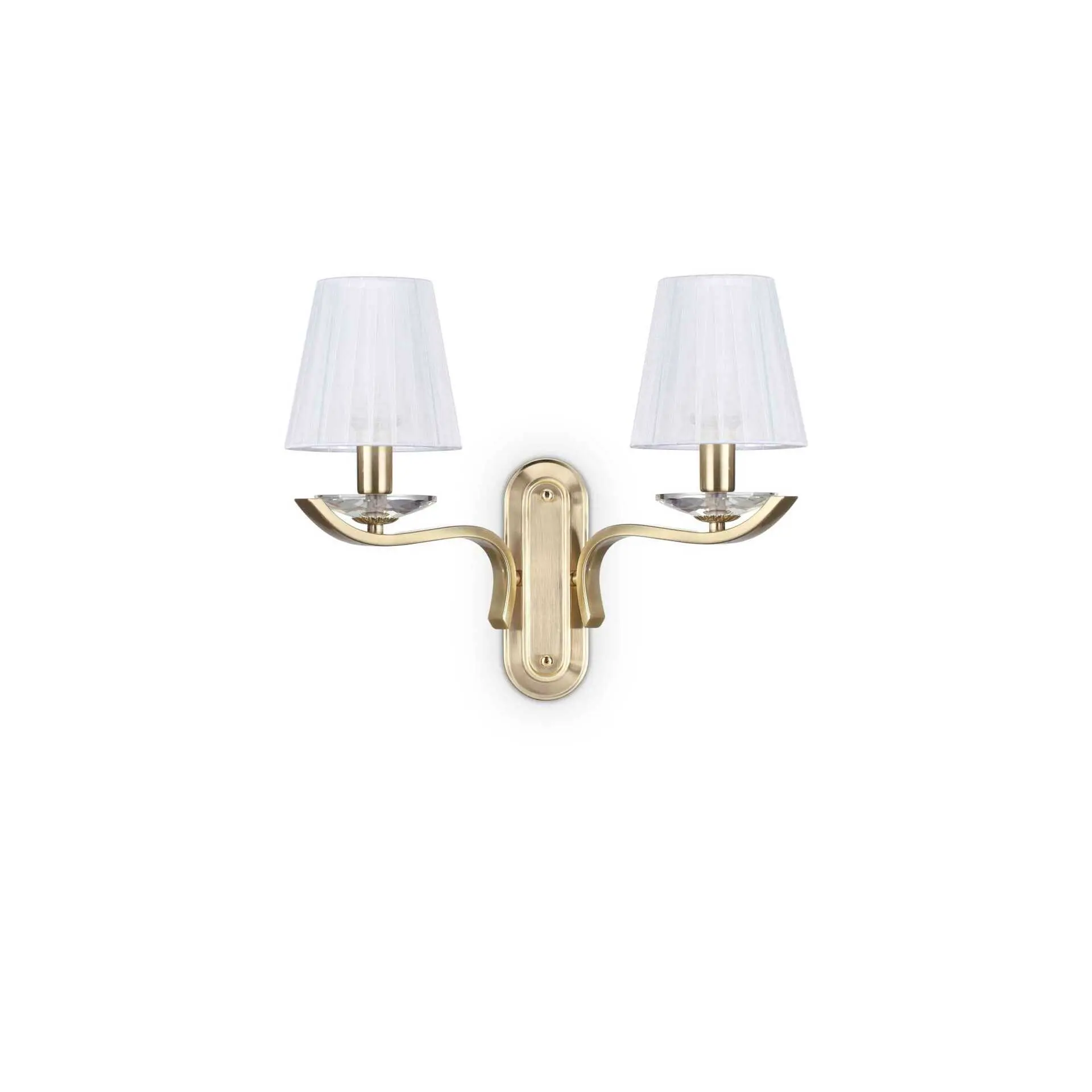 Nástěnné svítidlo Ideal Lux Pegaso AP2 ottone satinato 197708 E14 2x40W mosazné