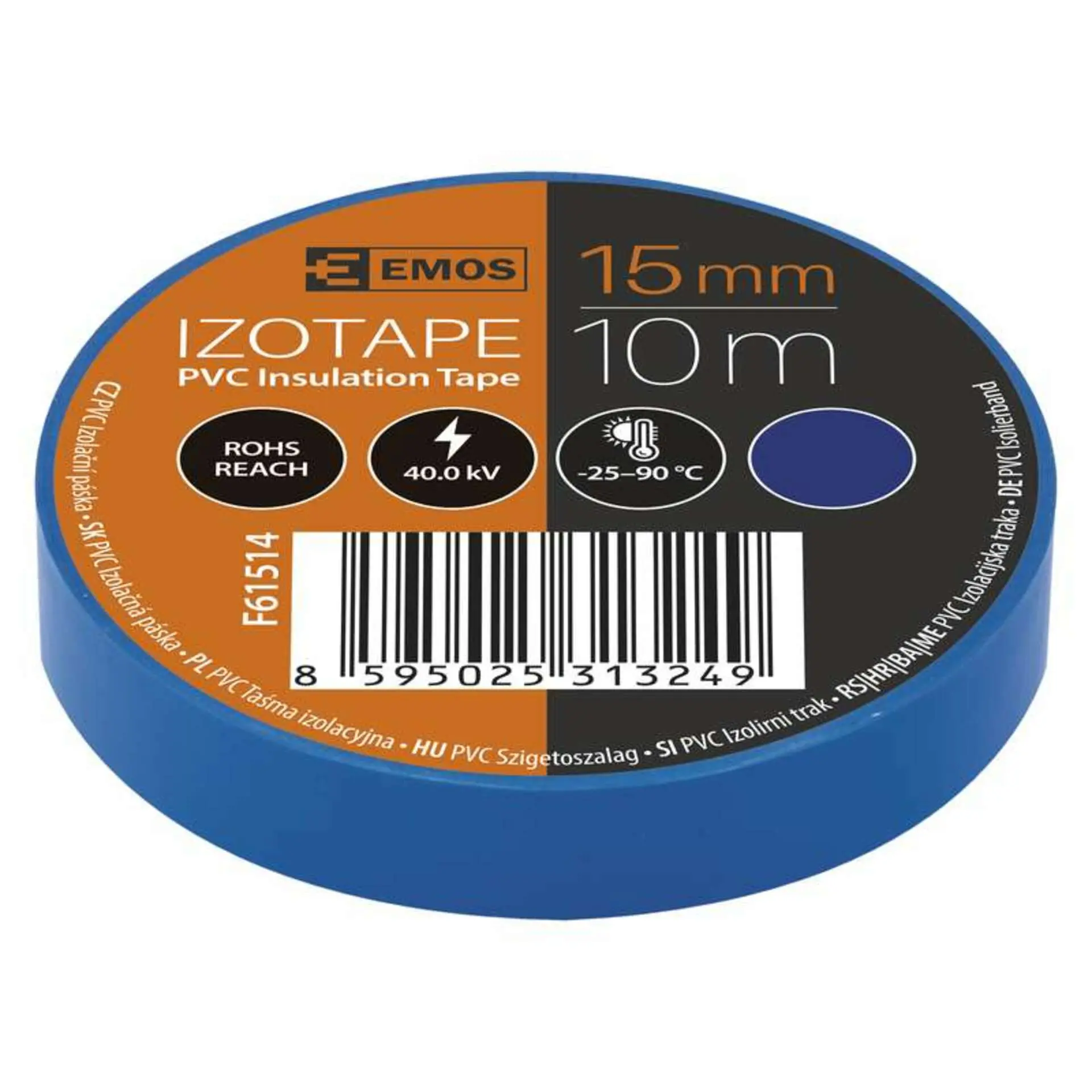 EMOS Izolační páska PVC 15mm / 10m modrá 10ks 2001151040