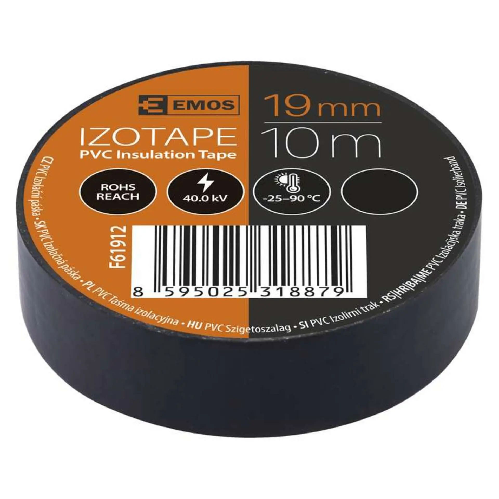EMOS Izolační páska PVC 19mm / 10m černá 10ks 2001191020
