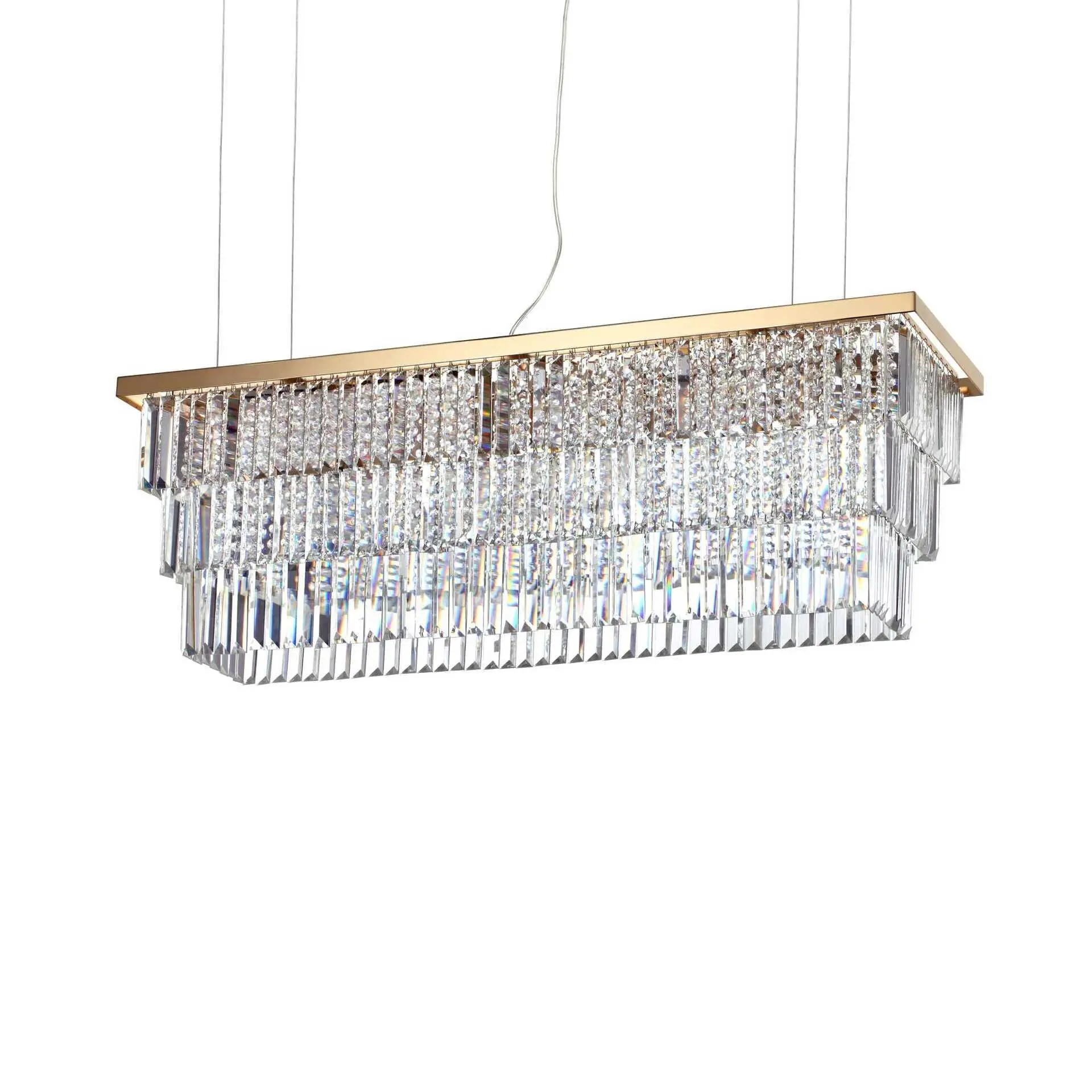 ILUX 213583 Závěsné svítidlo Ideal Lux Martinez SP8 oro 213583 8x40W 103cm zlaté - IDEALLUX