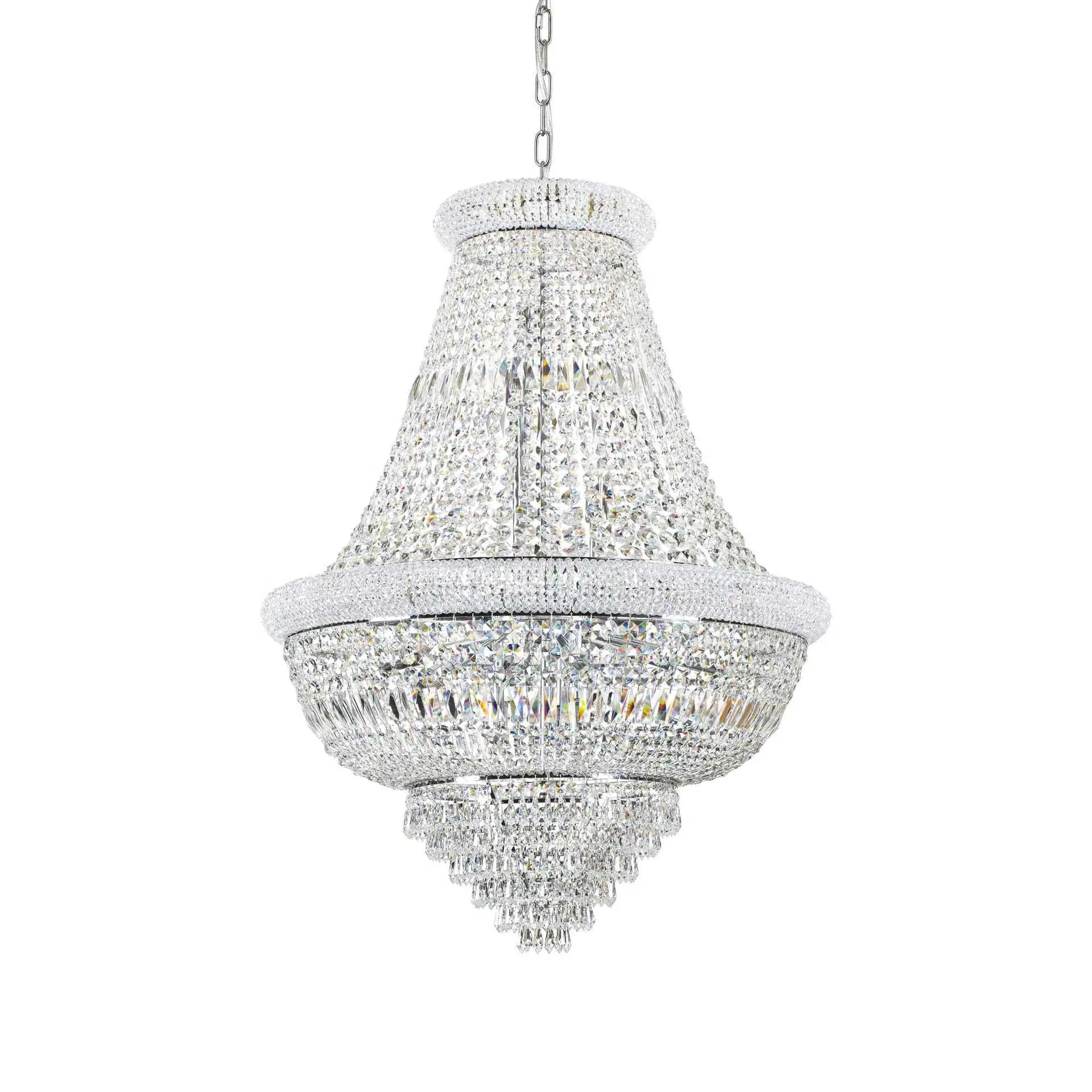 Závěsné svítidlo Ideal Lux Dubai SP24 Cromo 243597 E14 24x40W 80cm IP20 chromové