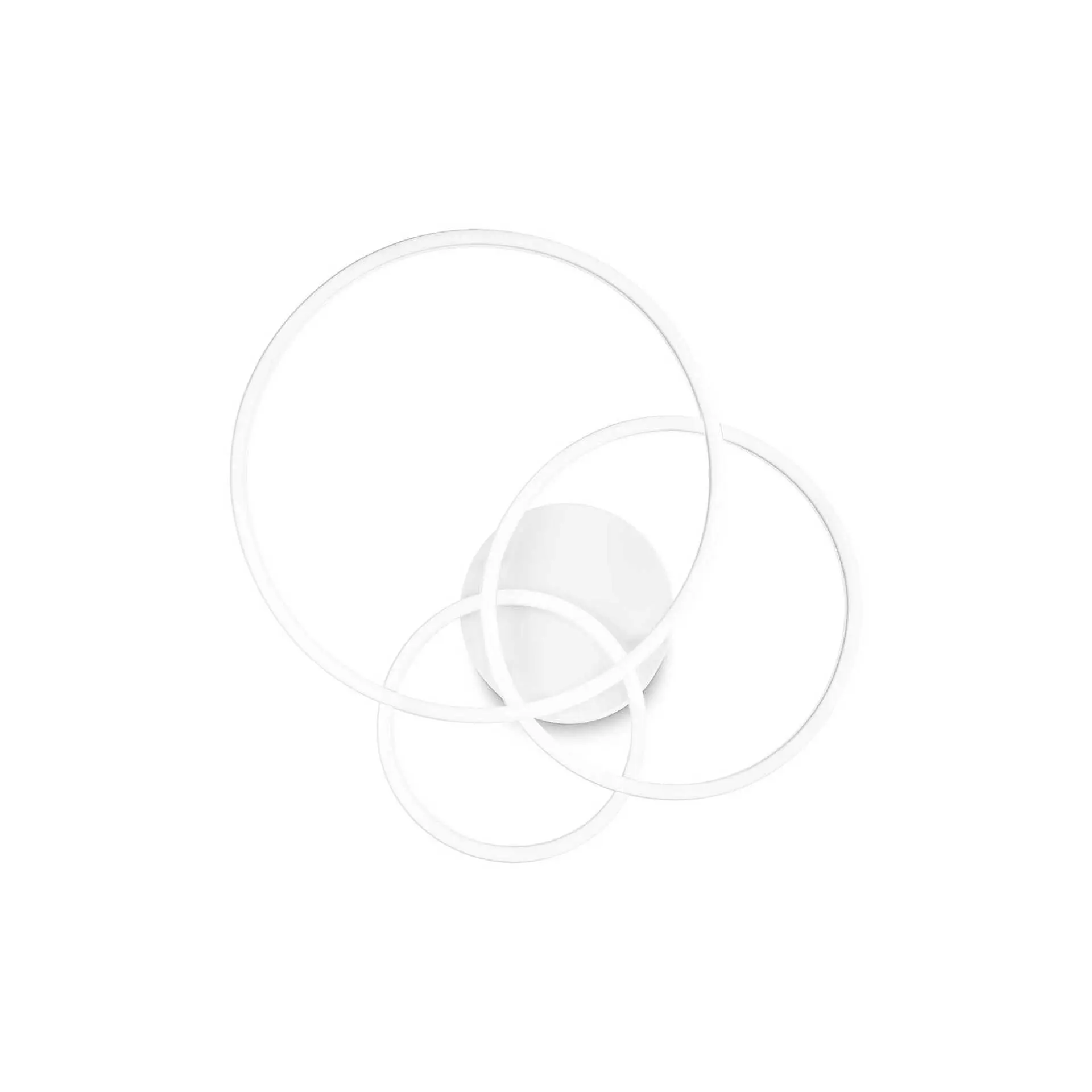 LED Stropní a nástěnné svítidlo Ideal Lux FRAME PL CERCHIO BIANCO 255019 40W 2800lm 3000K IP20 56cm bílé