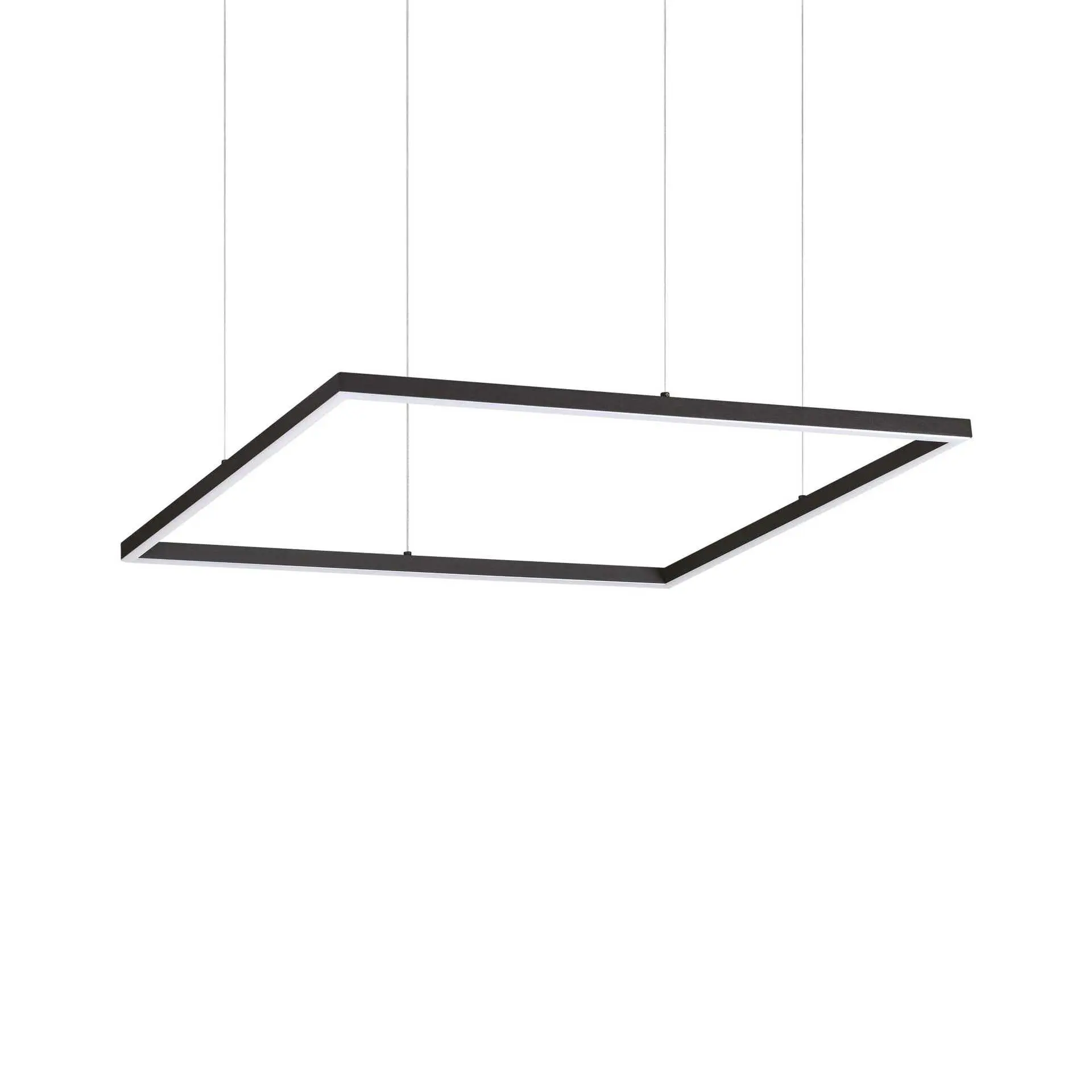 ILUX 259185 LED Závěsné svítidlo Ideal Lux ORACLE SLIM D70 SQUARE BK 3000K 259185 41W 3300lm 3000K IP20 70cm hranaté černé - IDEALLUX