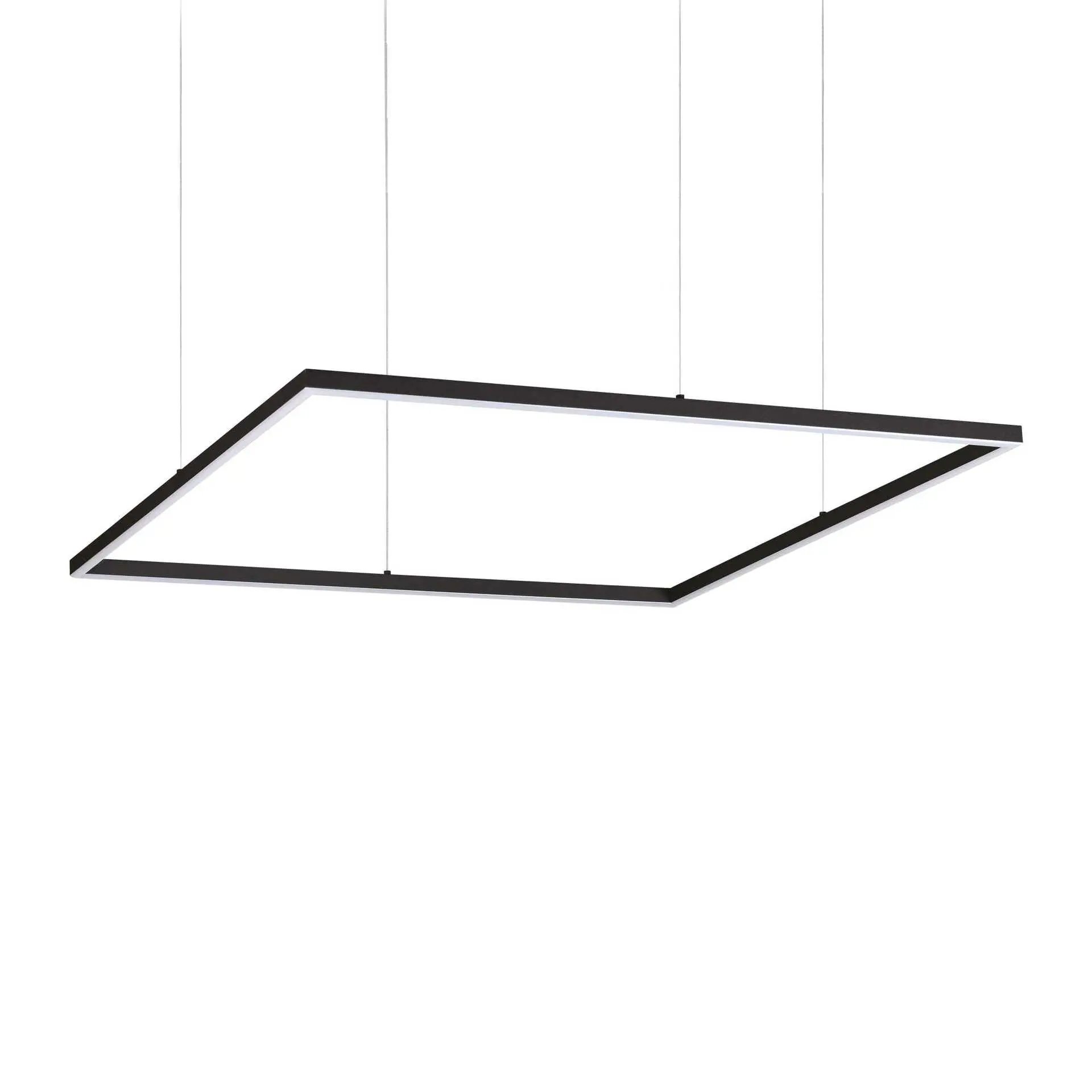 ILUX 259208 LED Závěsné svítidlo Ideal Lux ORACLE SLIM D90 SQUARE BK 3000K 259208 51W 4100lm 3000K IP20 85cm hranaté černé - IDEALLUX