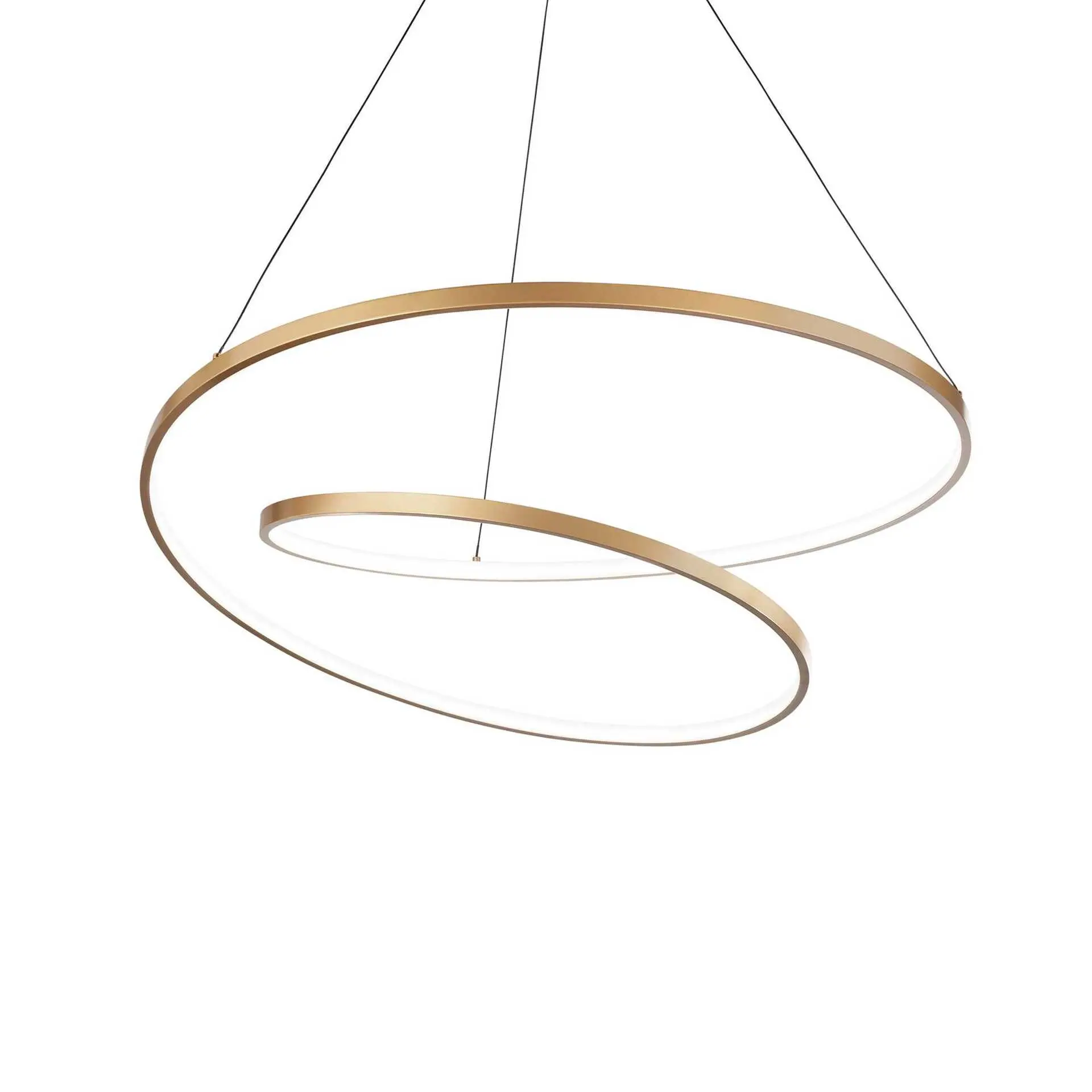 LED Závěsné svítidlo Ideal Lux OZ SP D80 ORO 269467 59W 6000lm 3000K IP20 80cm zlaté