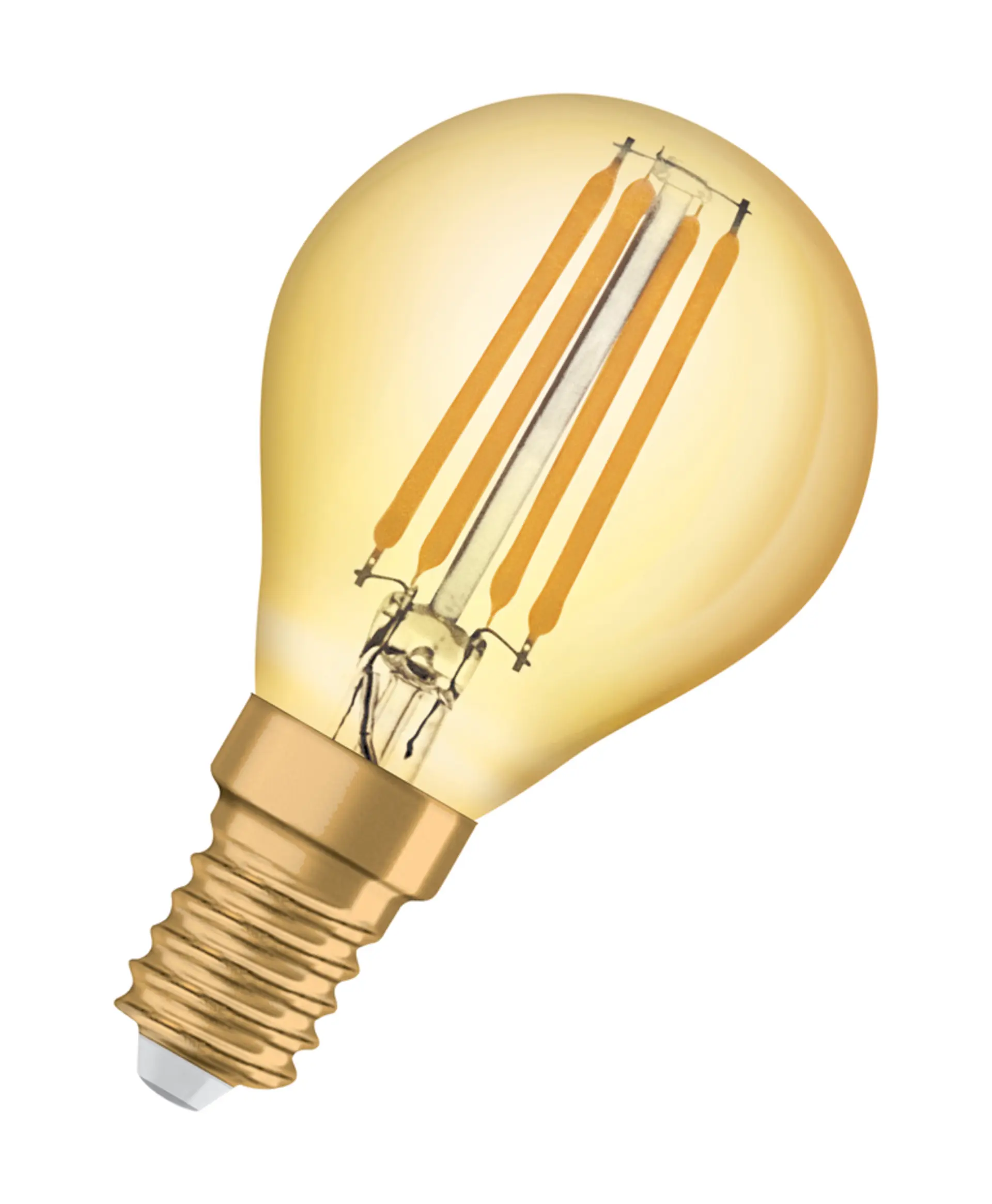 Zlatá LED žárovka E14 4 W VINTAGE CLASSIC P, teplá bílá