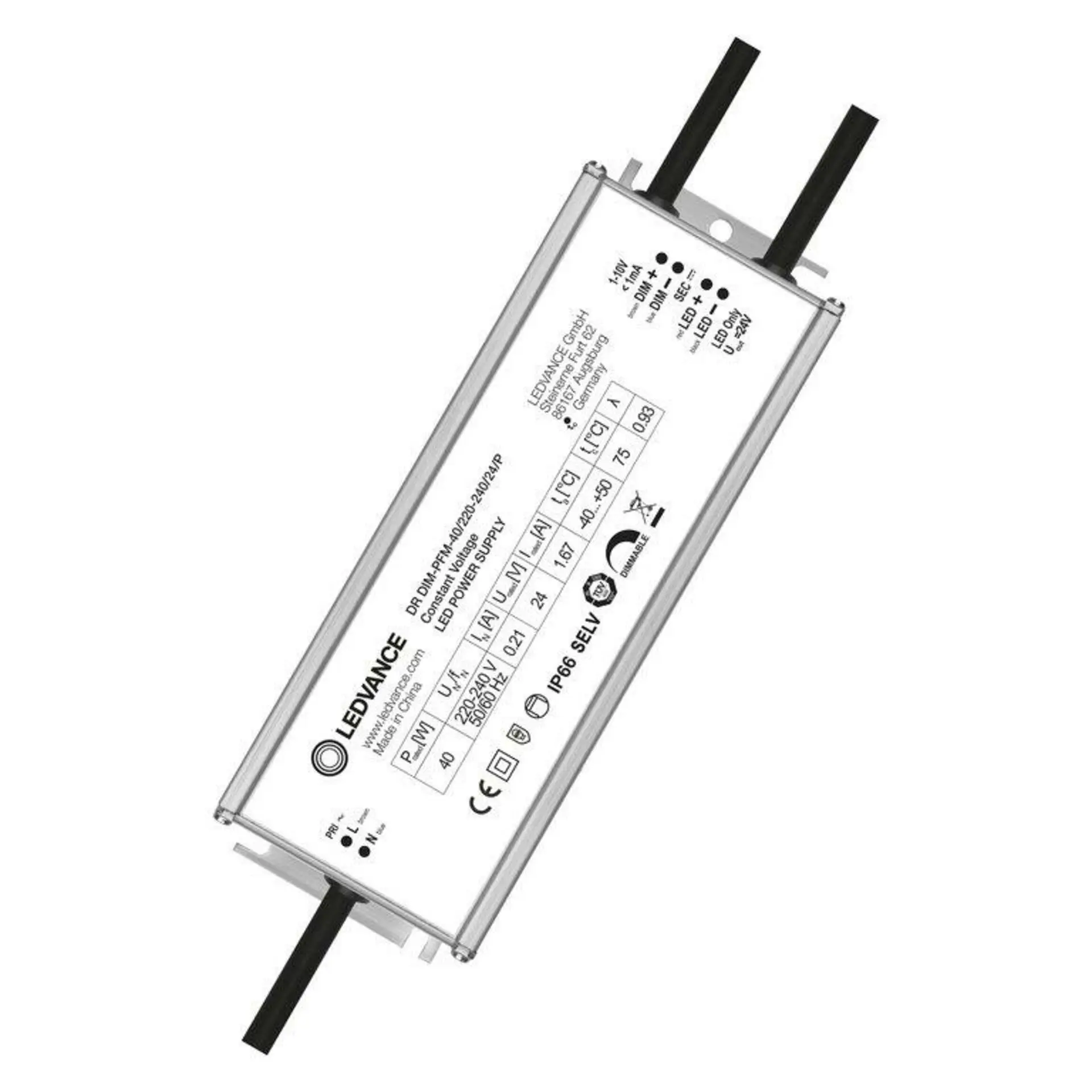 LEDVANCE trafo 24V DC DR DIM-PFM -40/220-240/24/P 4058075379176
