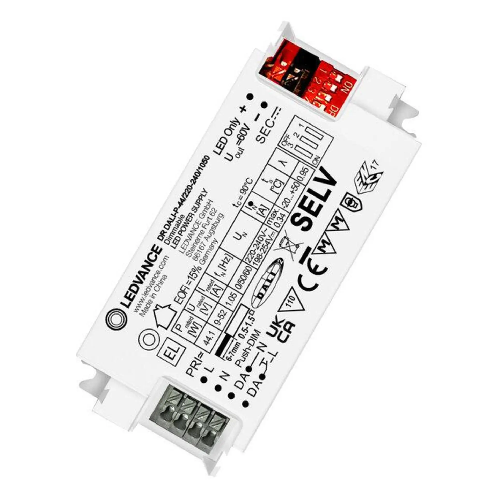 LEDVANCE LED napáječ DALI-2 44 W 220-240 V 1050 mA stmívatelný