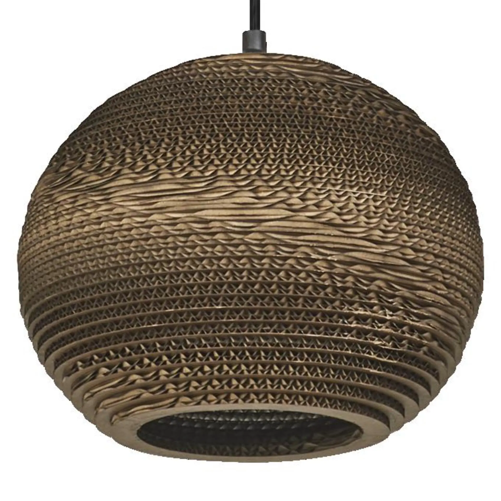 LEDVANCE závěsné svítidlo Cardboard Ball E27 hnědé 4058075837102