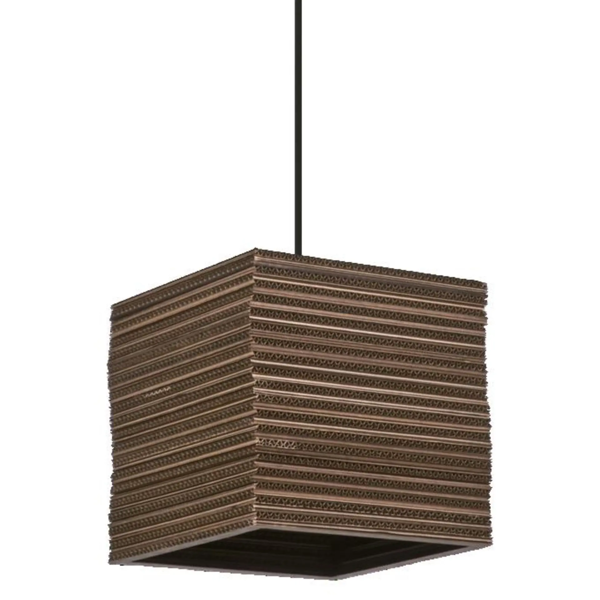 LEDVANCE závěsné svítidlo Cardboard Square E27 hnědé 4058075837362