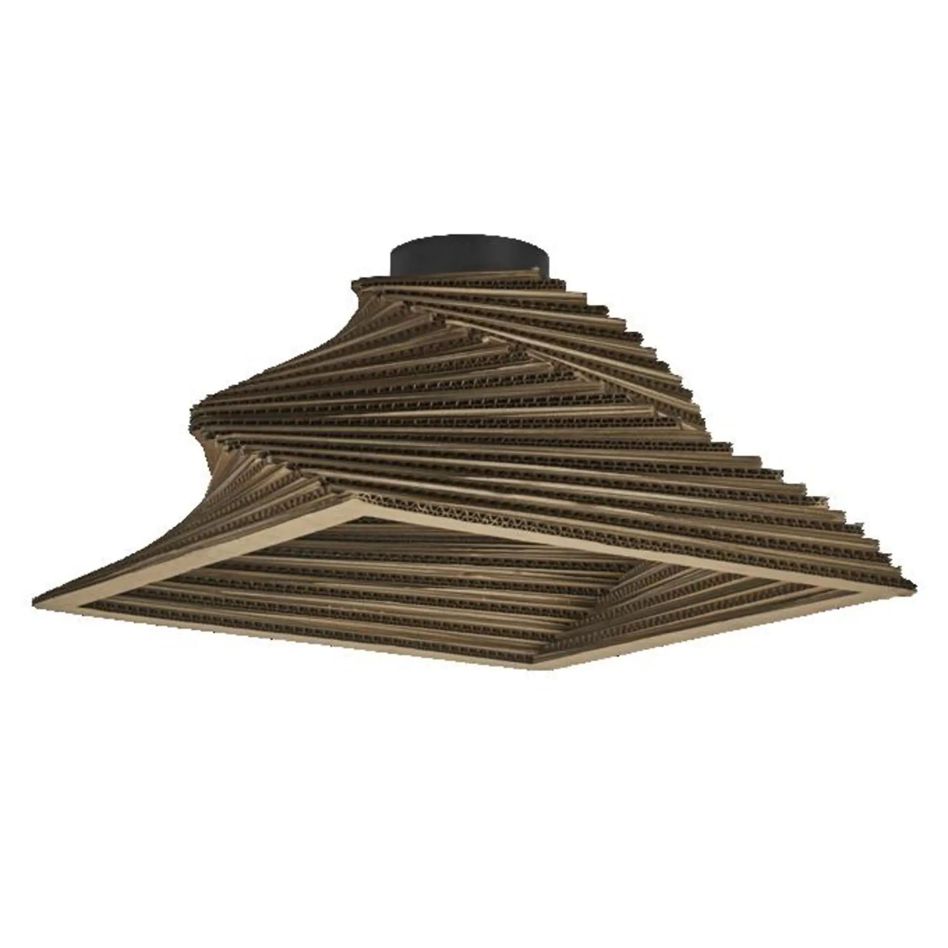 LEDVANCE stropní svítidlo Cardboard Square Turn E27 hnědé 4058075837461