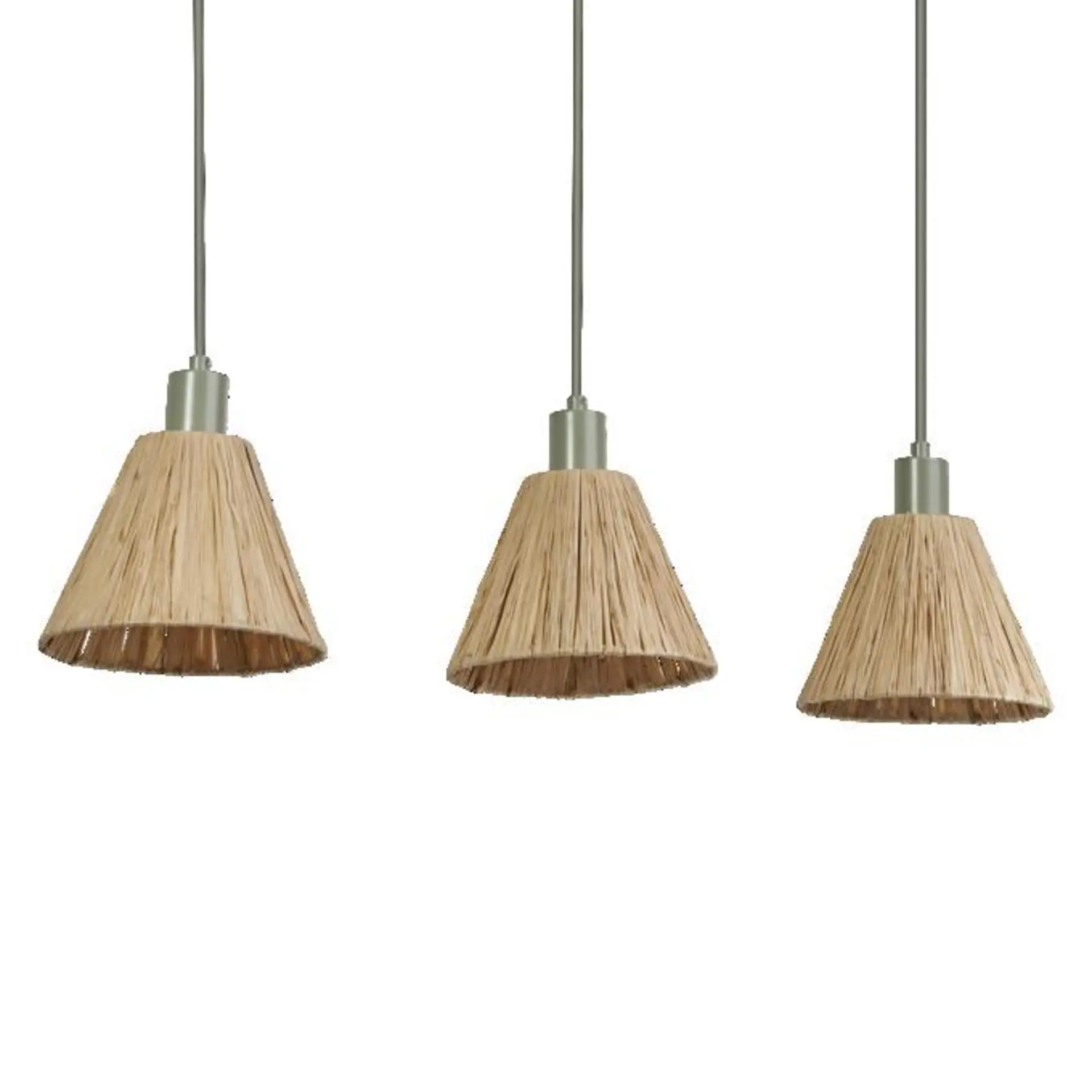 LEDVANCE závěsné svítidlo Raffia lineární 3xE27 zelené 4058075838178