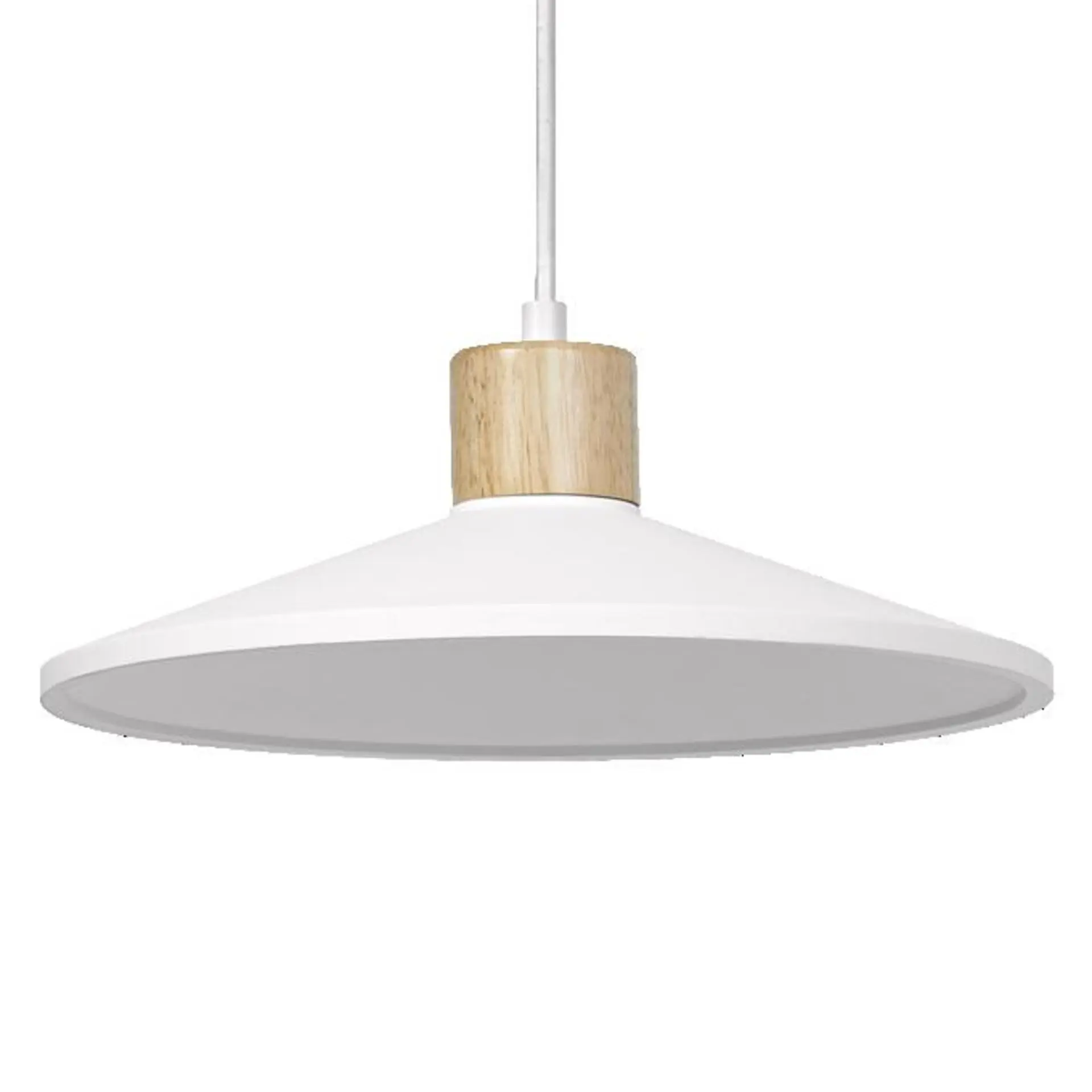 LEDVANCE závěsné svítidlo Plaster Wood 320 mm E27 bílé 4058075838383