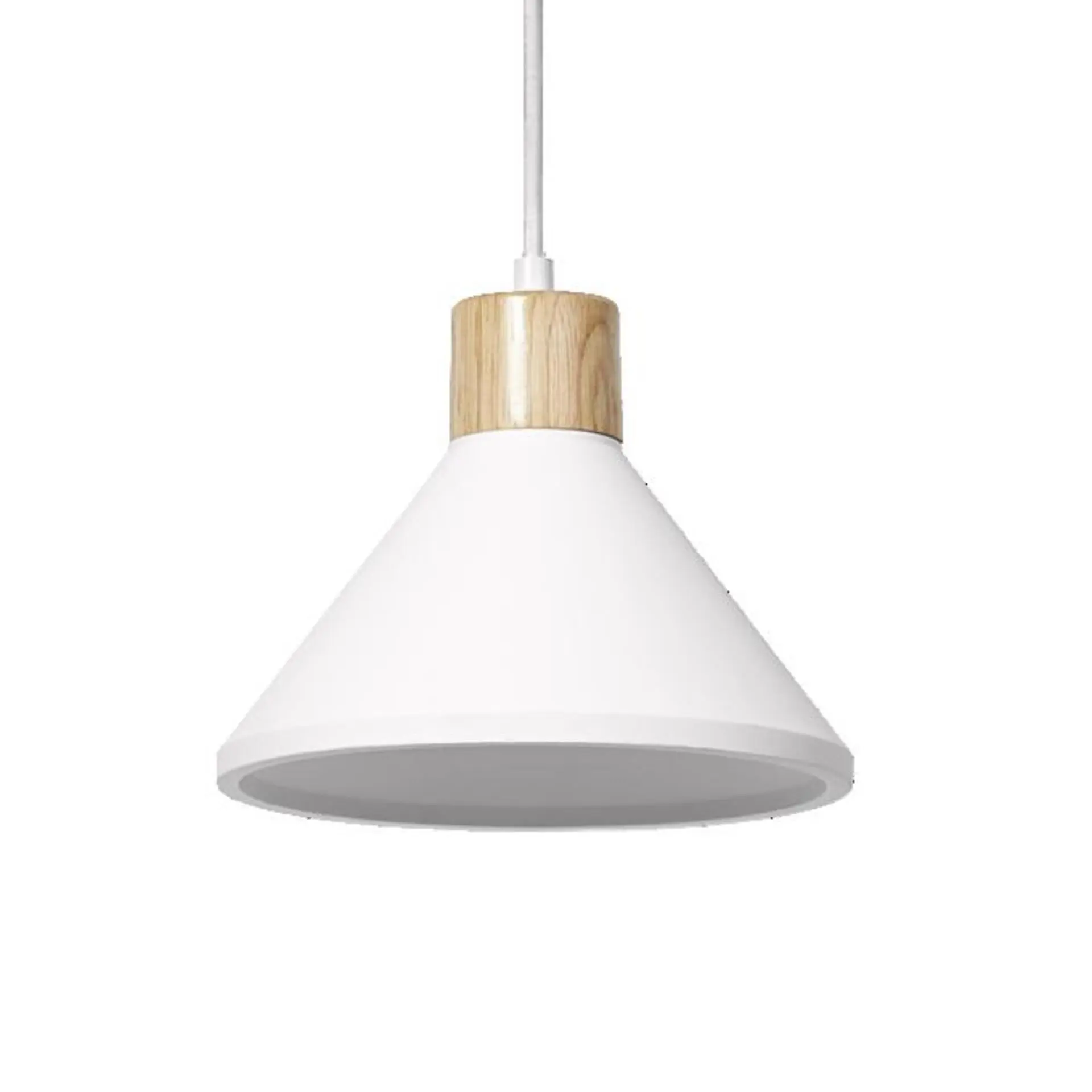 LEDVANCE závěsné svítidlo Plaster Wood 220 mm E27 bílé 4058075838406