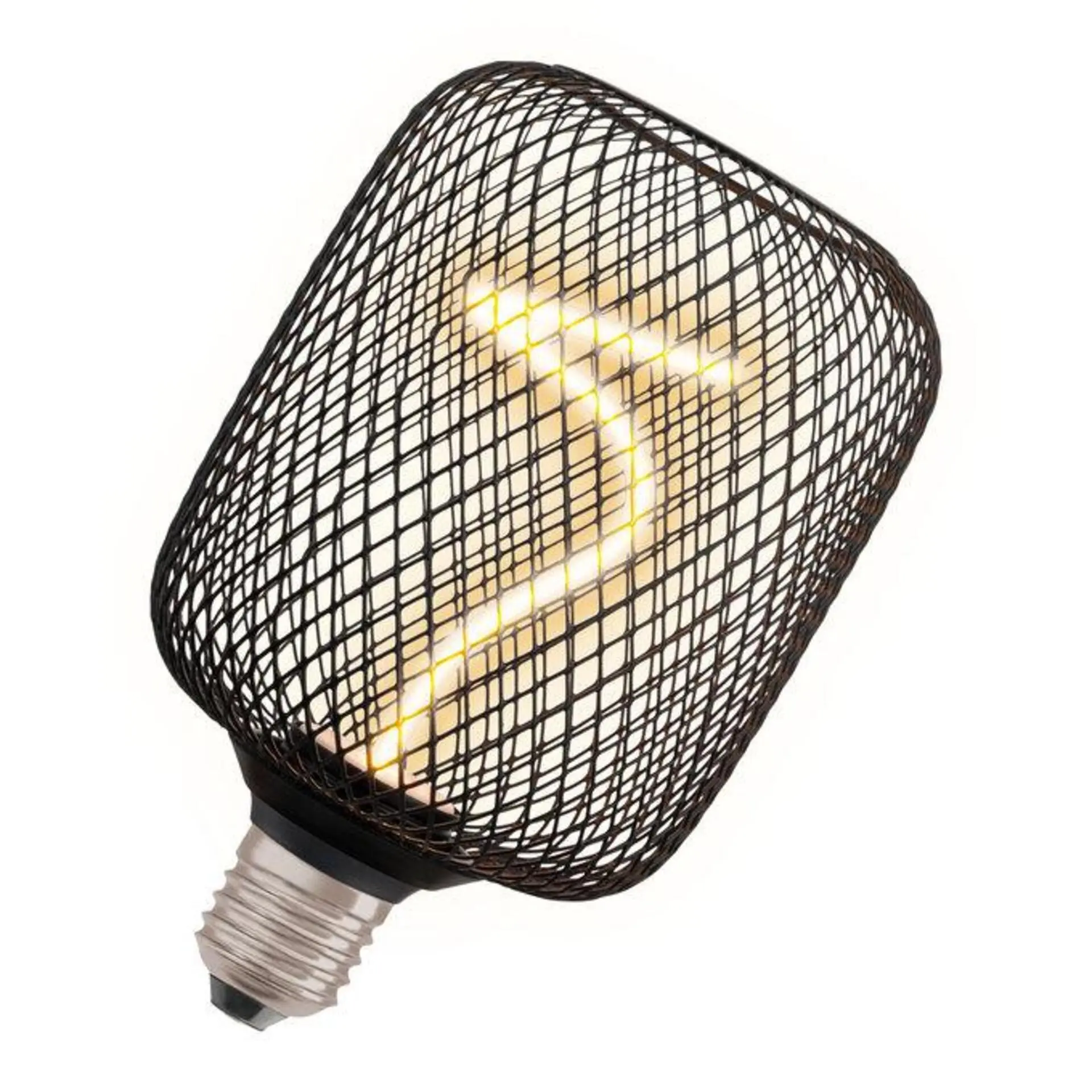 Spirálové LED stropní světlo E27 SQUARE BLACK, laditelná teplá bílá