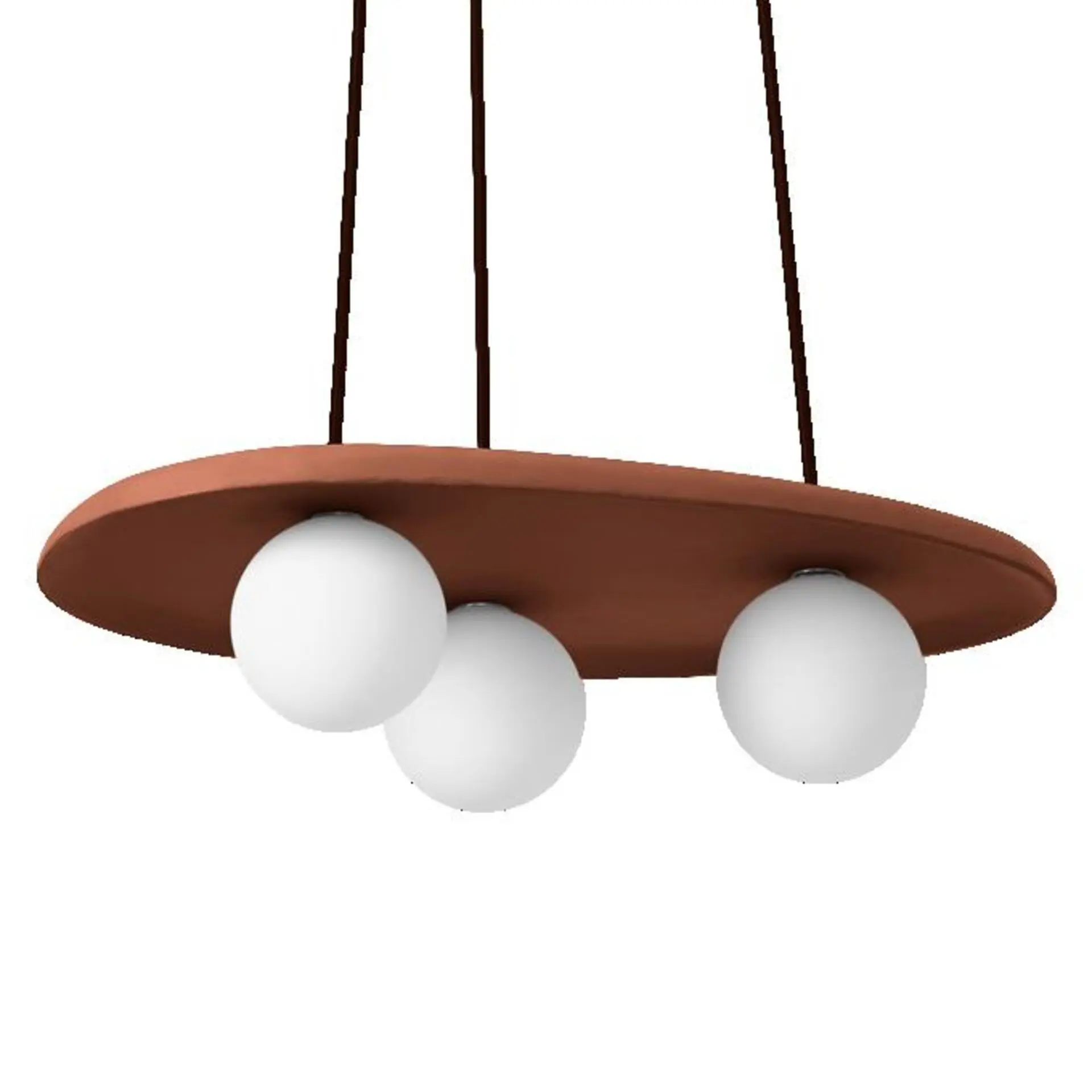 LEDVANCE závěsné svítidlo Clay Nest 3xG9 hnědé 4058075841109
