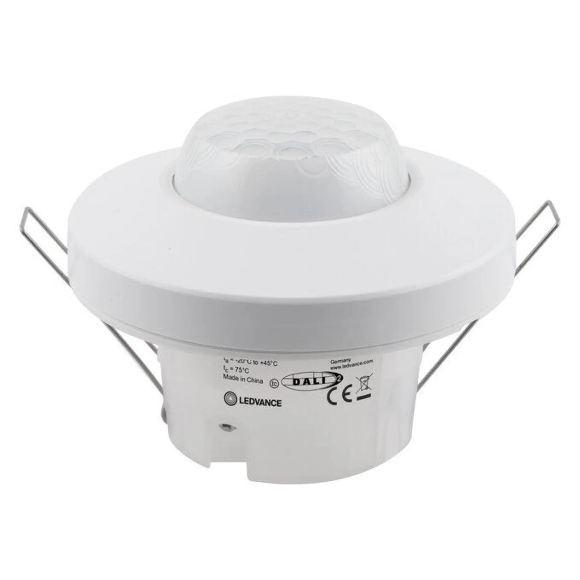 LEDVANCE stropní pohybové do podhledu čidlo DALI-2, 10-22,5 V, detekce 40×5 m, úhel 360°