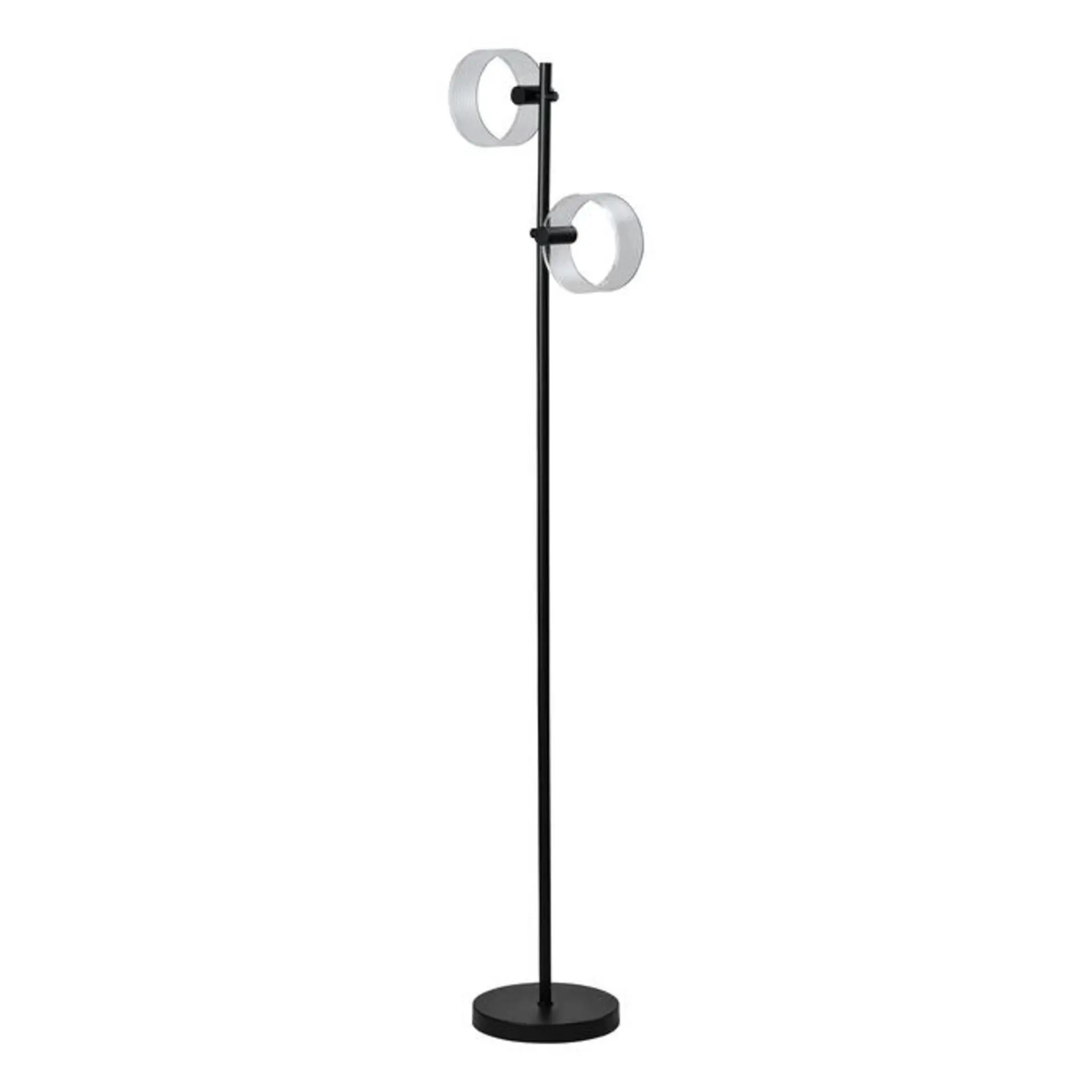 Stojací lampa Circle, 17W, Nastavitelná bílá (ClickCCT), Černá
