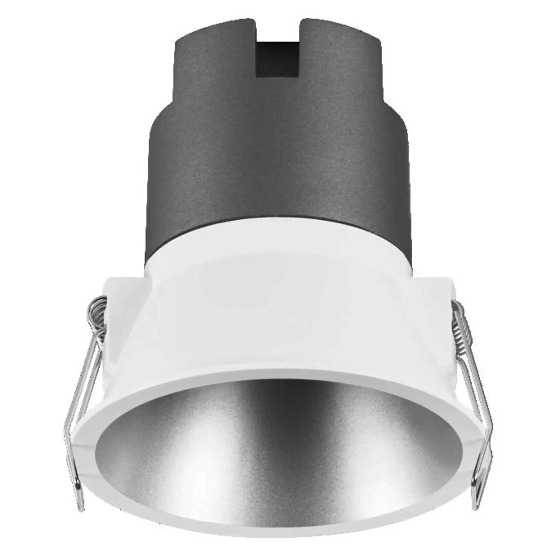 Šedé LED podhledové svítidlo TWIST 93mm, studená bílá OSRAM