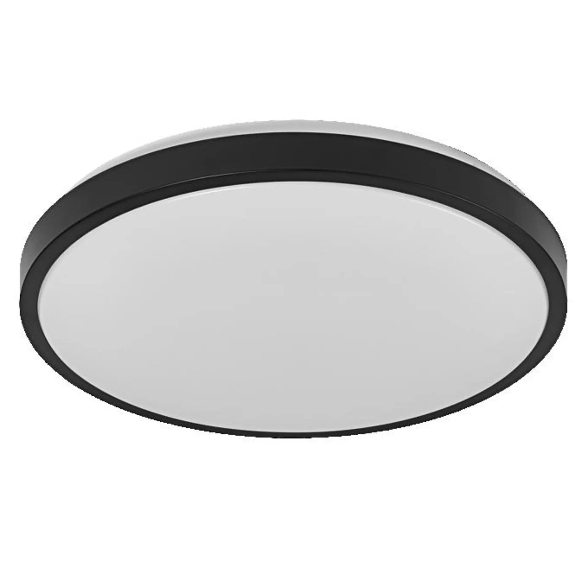 Černé LED stropní svítidlo 24 W LONDON 400 mm, teplá bílá OSRAM
