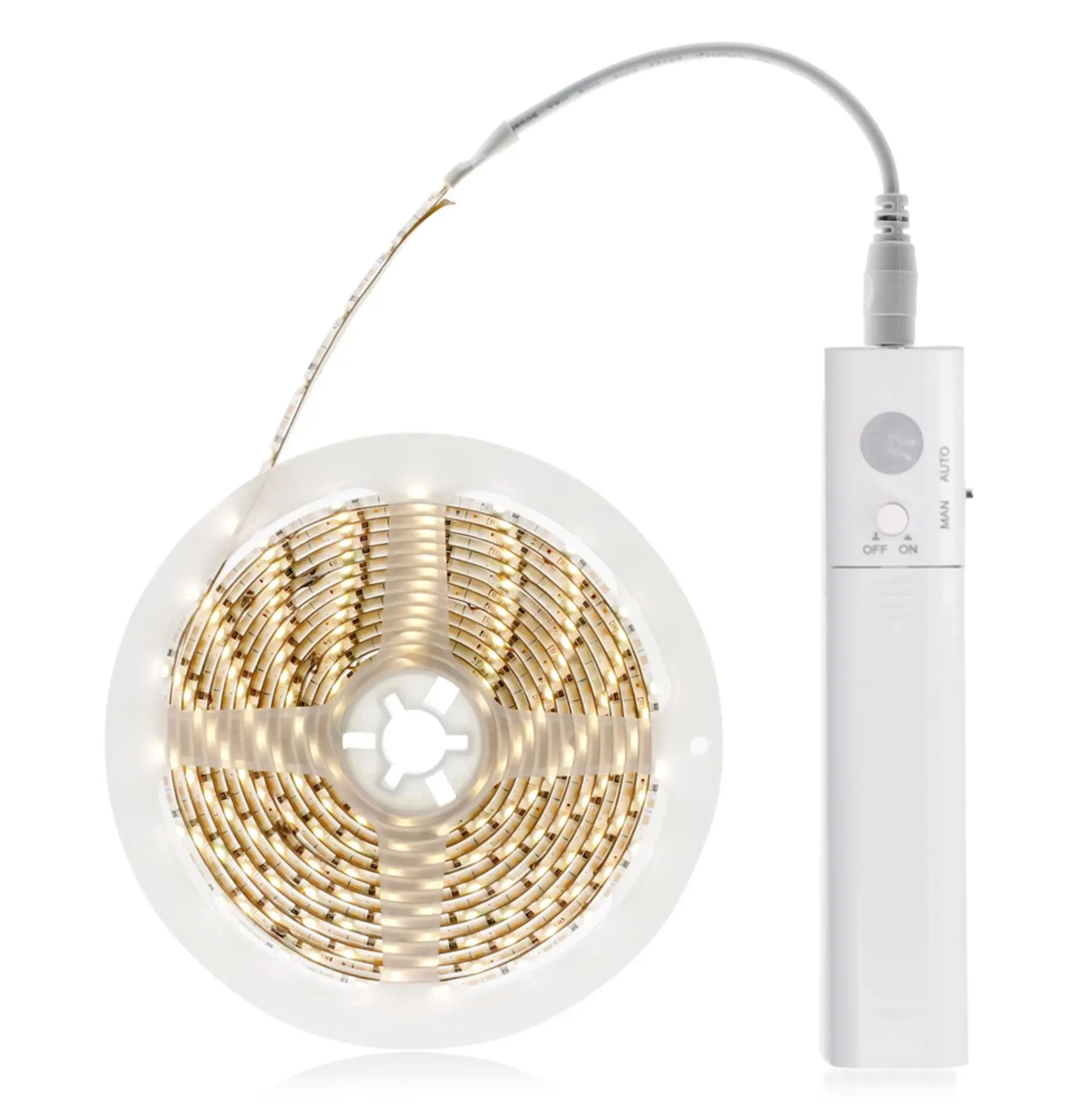 LED pásek s pohybovým senzorem, teplá, 1m, na baterie 4x AAA