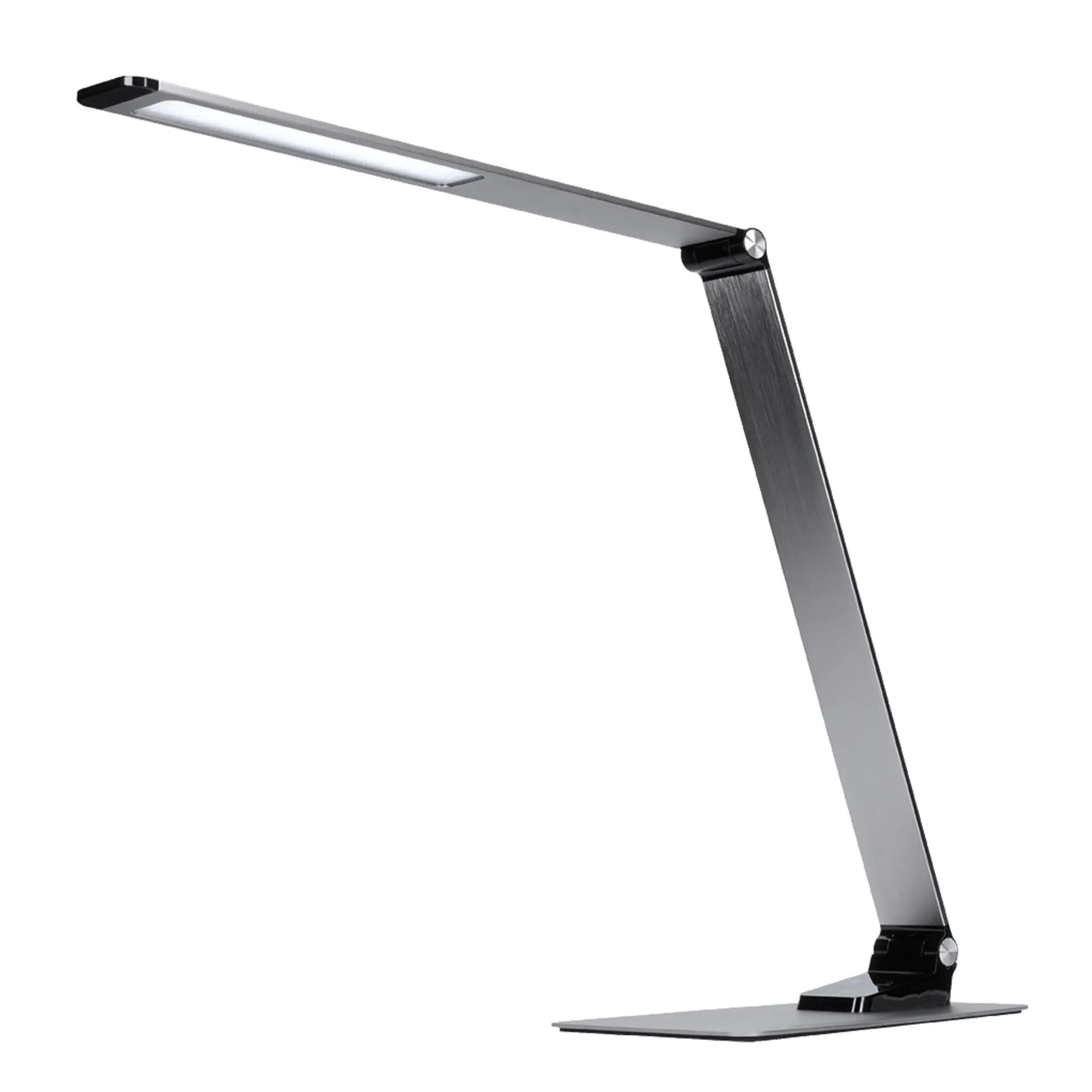 Solight LED stolní lampička stmívatelná, 11W, změna chromatičnosti, broušený hliník, stříbrná WO51-S