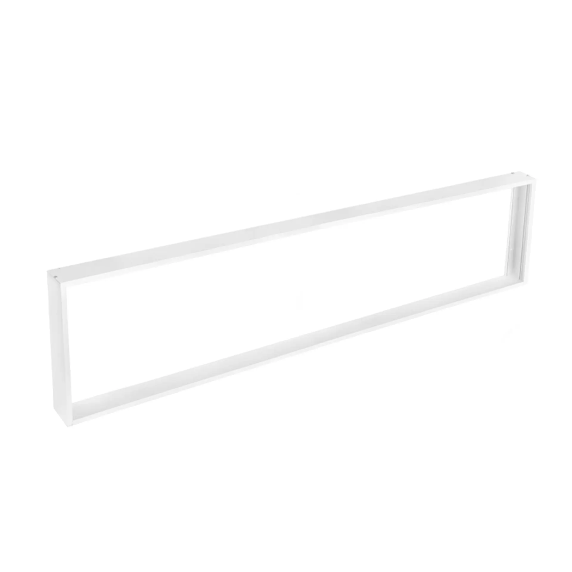 Solight hliníkový bílý rám pro instalace 295x1195mm LED panelů na stropy a zdi, výška 68mm, bezšroubový WO907-W
